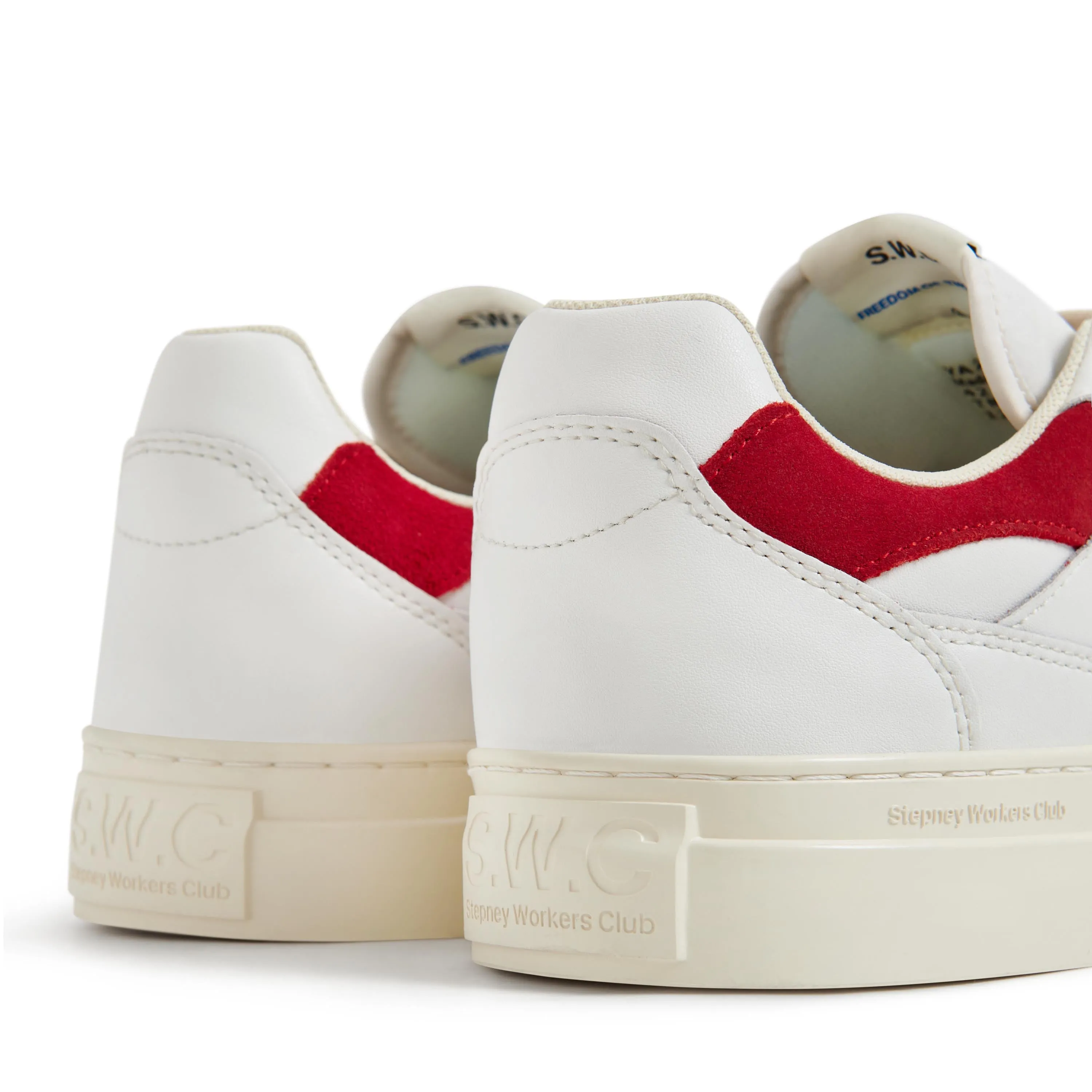 PEARL LEATHER WHITE-RED sold by Stepney Workers Club product image thumbnail 4