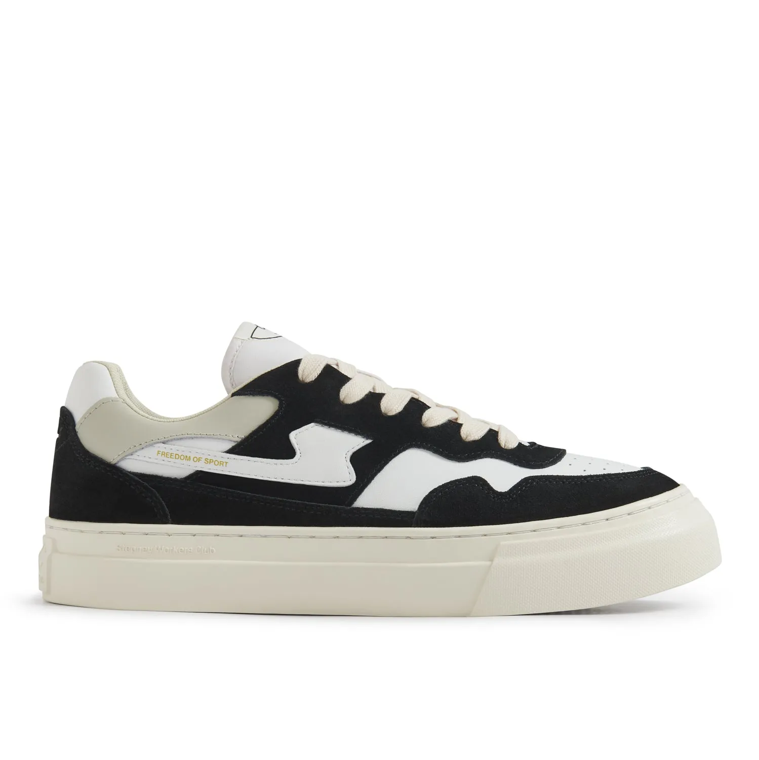 PEARL S-STRIKE SUEDE LEATHER BLACK-WHITE sold by Stepney Workers Club