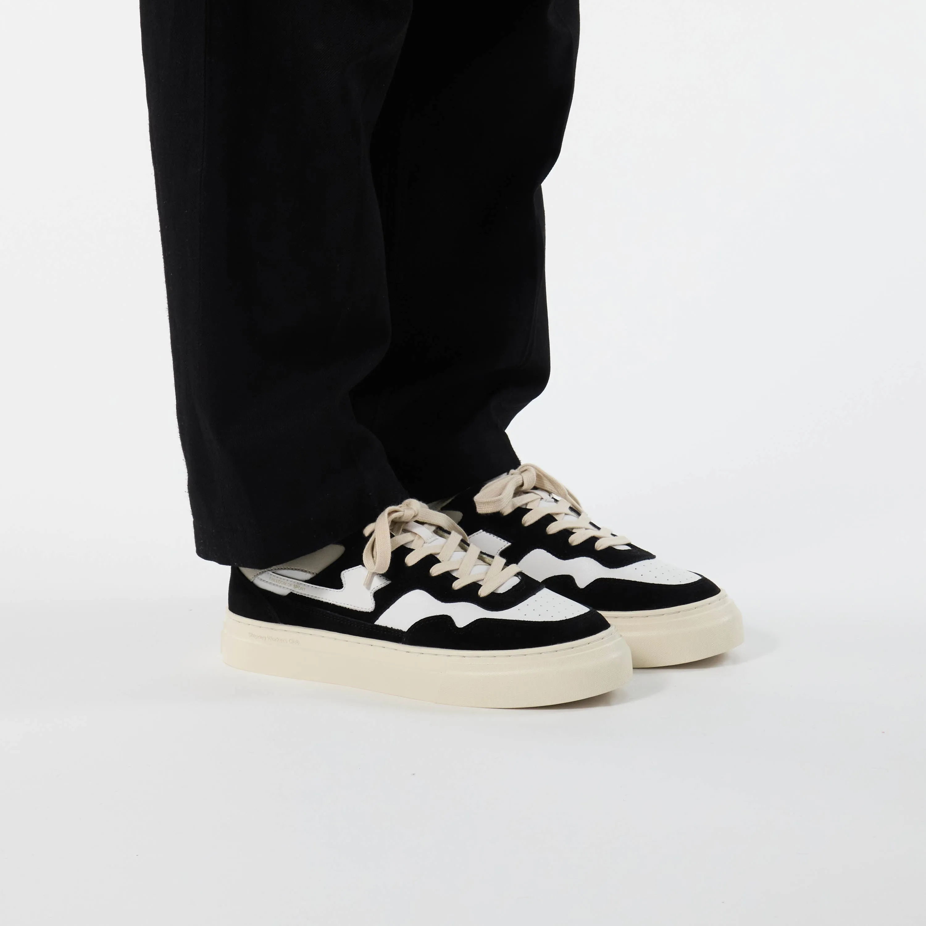 PEARL S-STRIKE SUEDE LEATHER BLACK-WHITE sold by Stepney Workers Club product image thumbnail 5