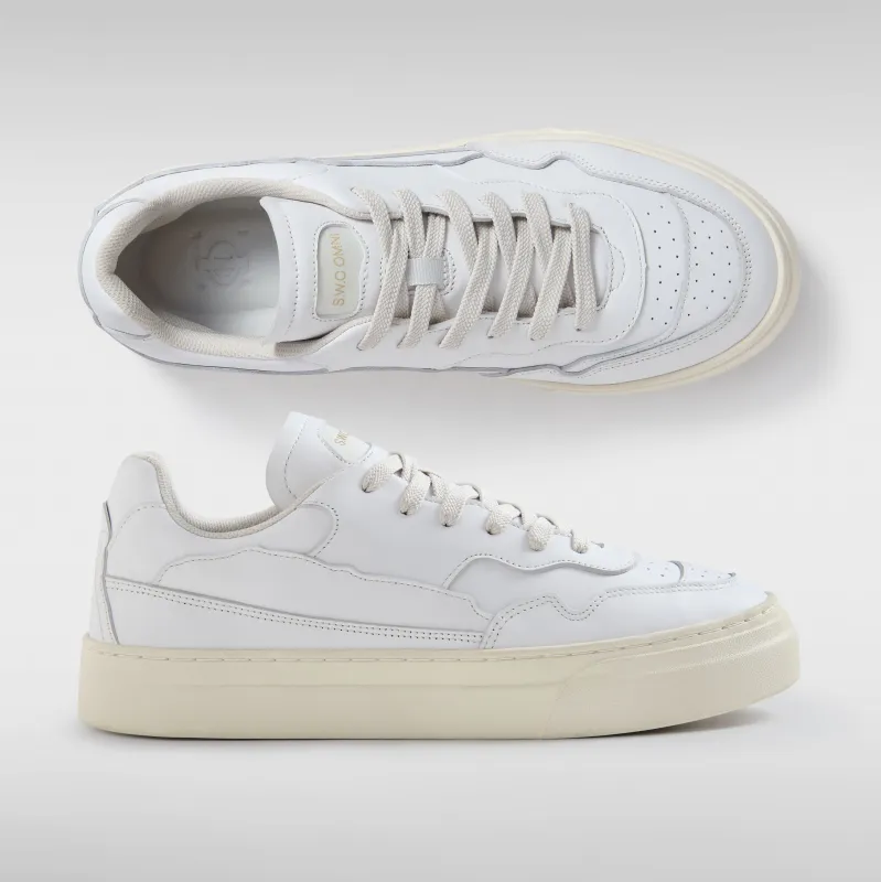 OM6b - Pearl Omni - Calf Leather - White made by Stepney Workers Club