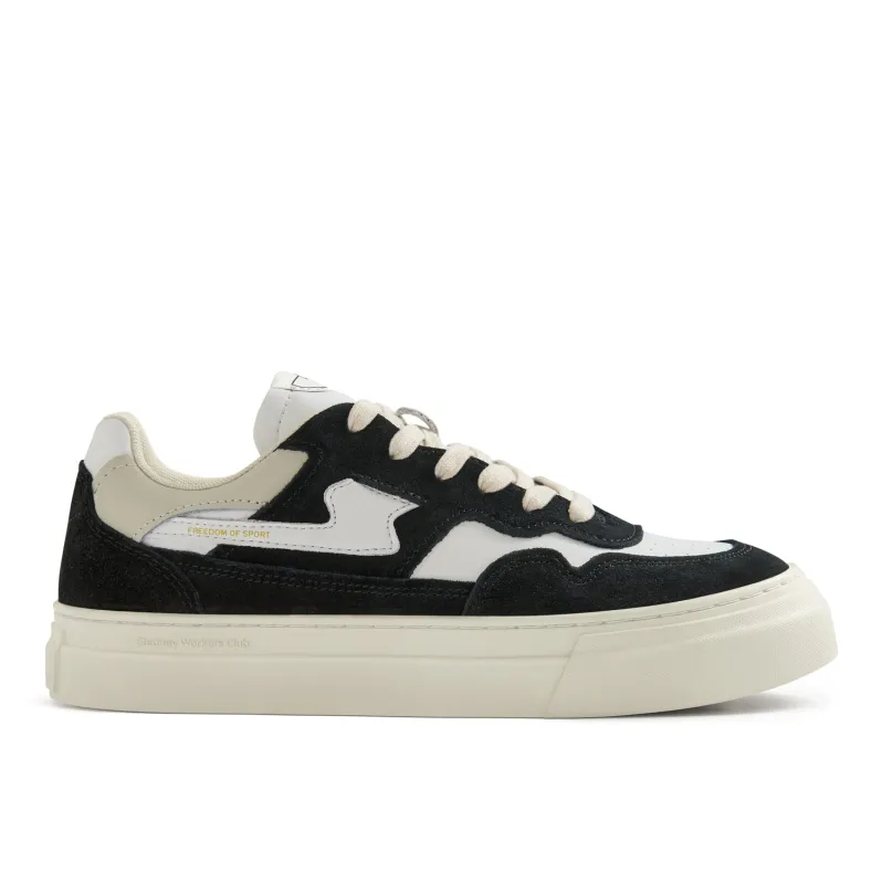 PEARL S-STRIKE II SUEDE LEATHER BLACK-WHITE made by Stepney Workers Club