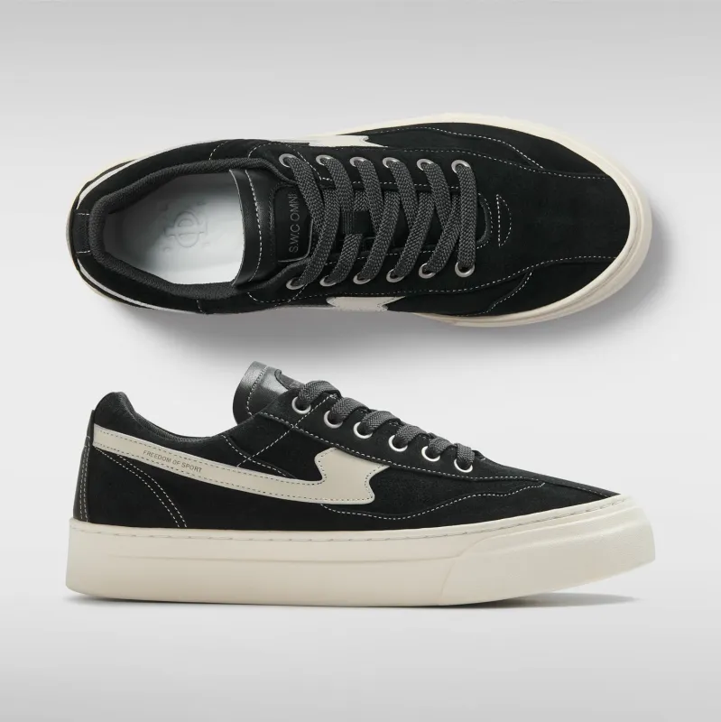 OM3b - Dellow Omni S-Strike - Silk Suede - Black made by Stepney Workers Club
