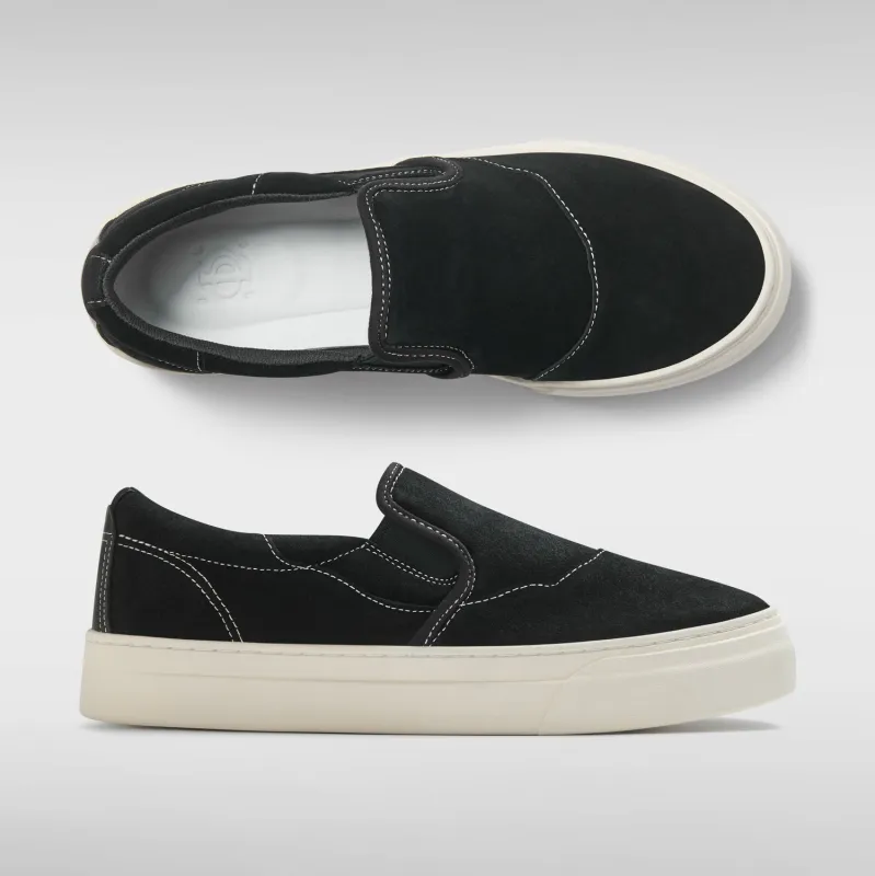OM2a - Lister Omni - Silk Suede - Black made by Stepney Workers Club