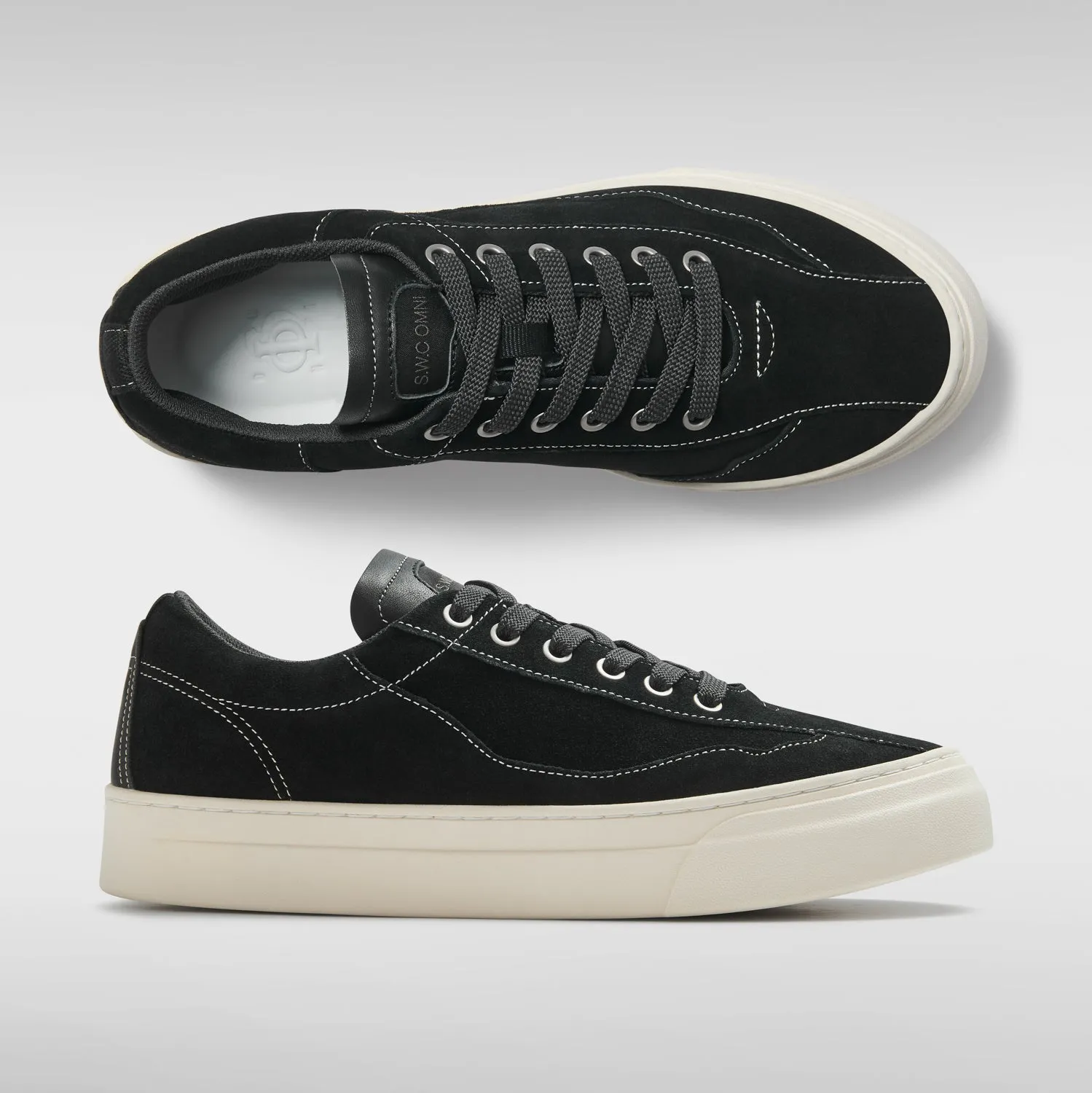 OM1b - Dellow Omni - Silk Suede - Black sold by Stepney Workers Club