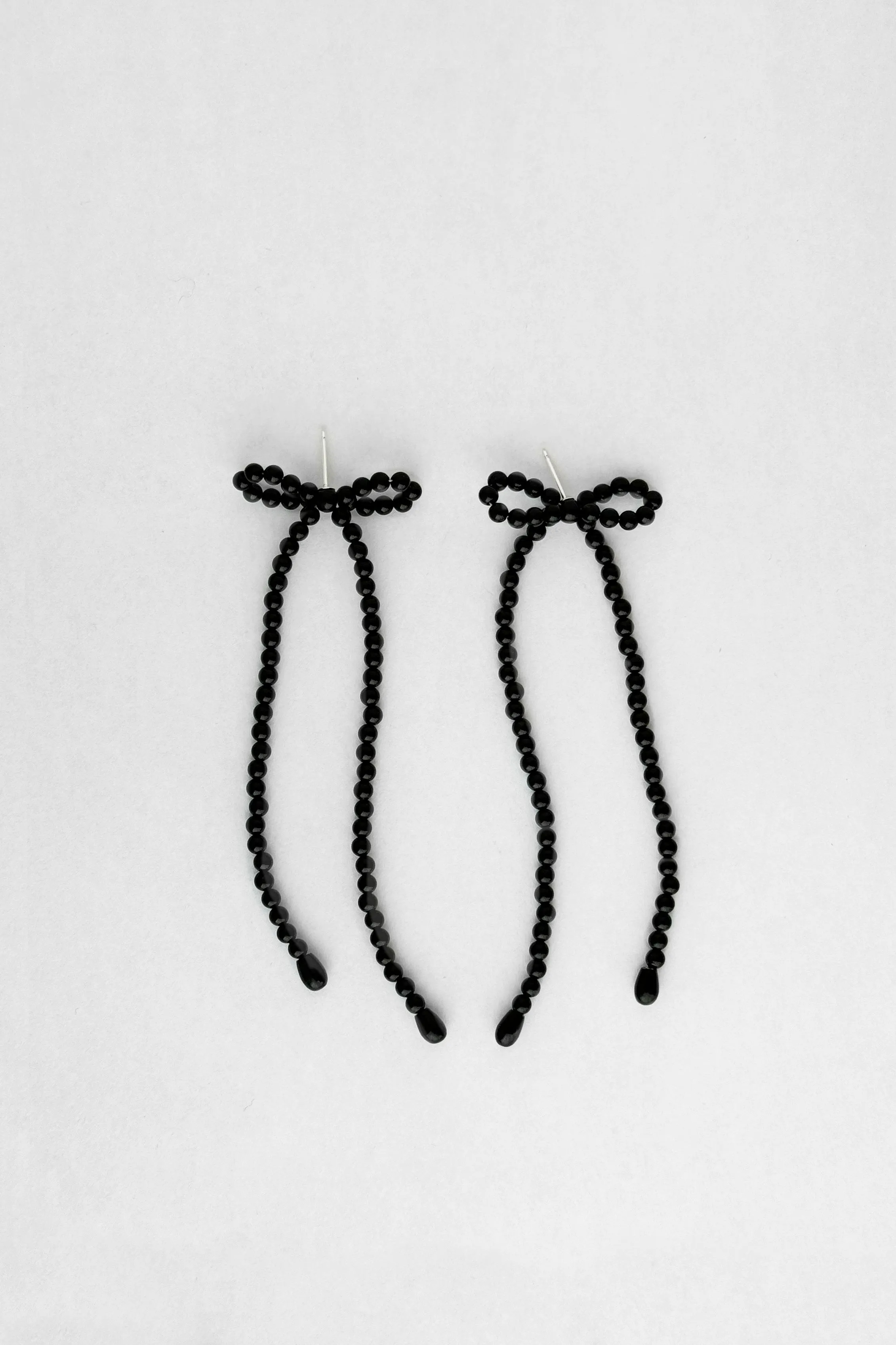 Margot Earrings, Black Agate (limited run) sold by Kara Yoo