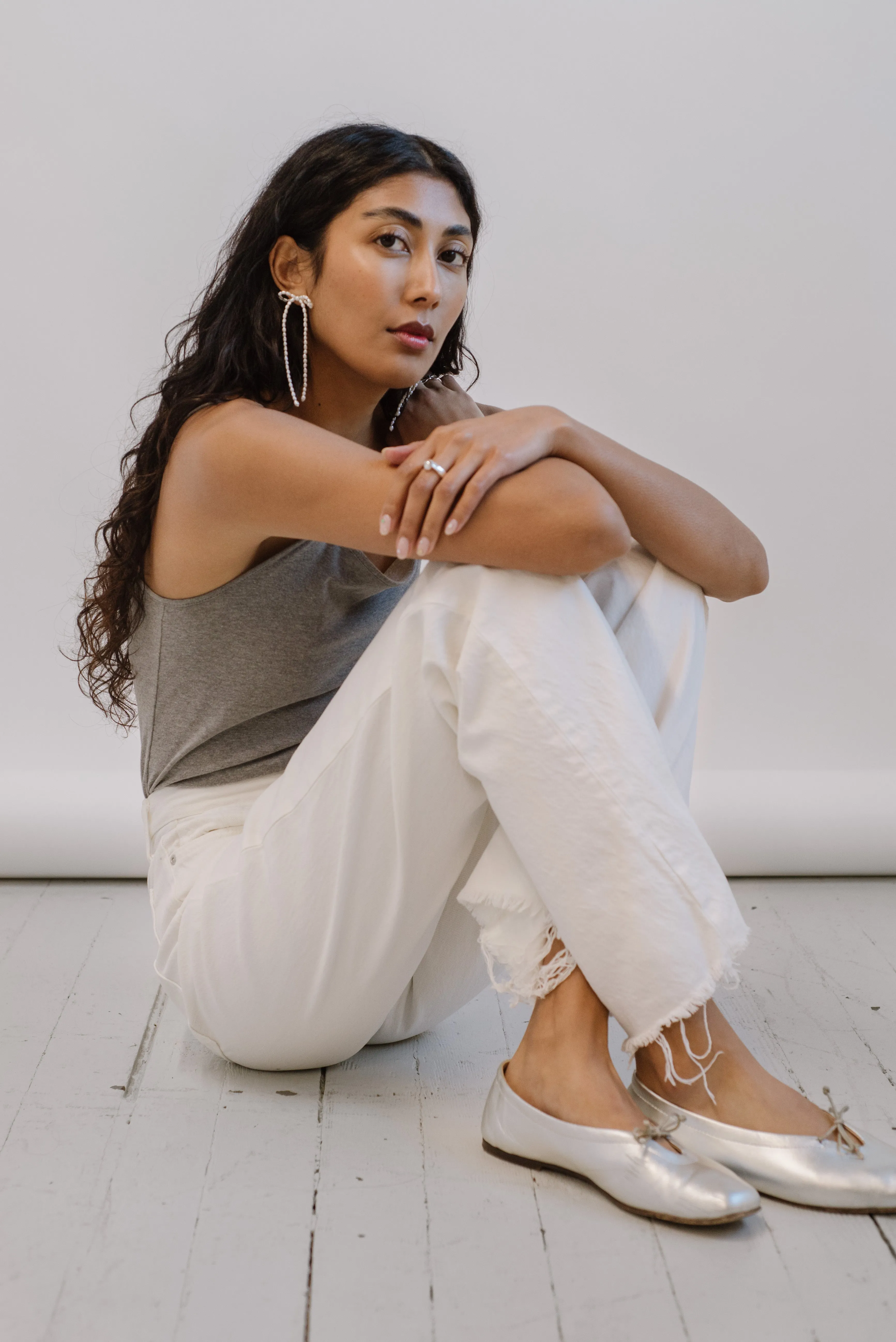 Margot Earrings, Mauve Rice Pearl sold by Kara Yoo product image thumbnail 2