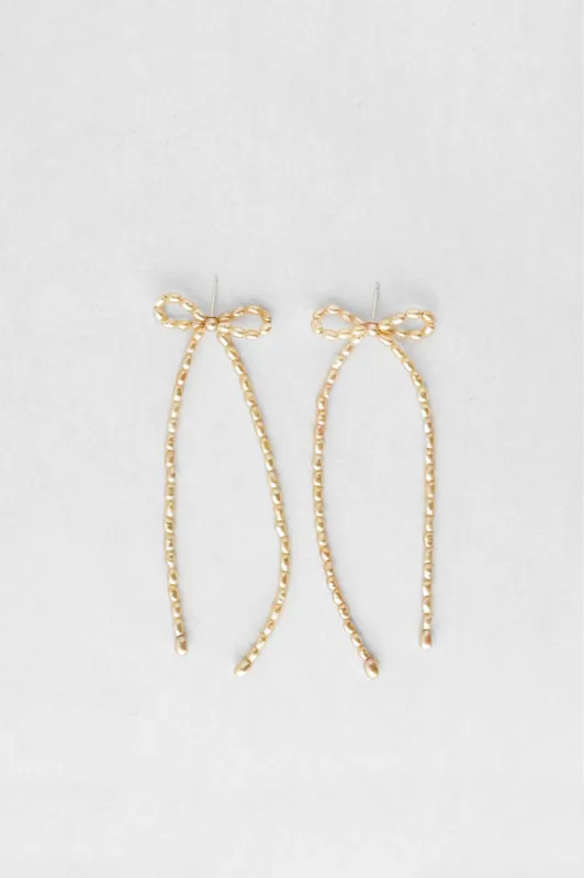 Margot Earrings, Pink Rice Pearl (limited run) sold by Kara Yoo