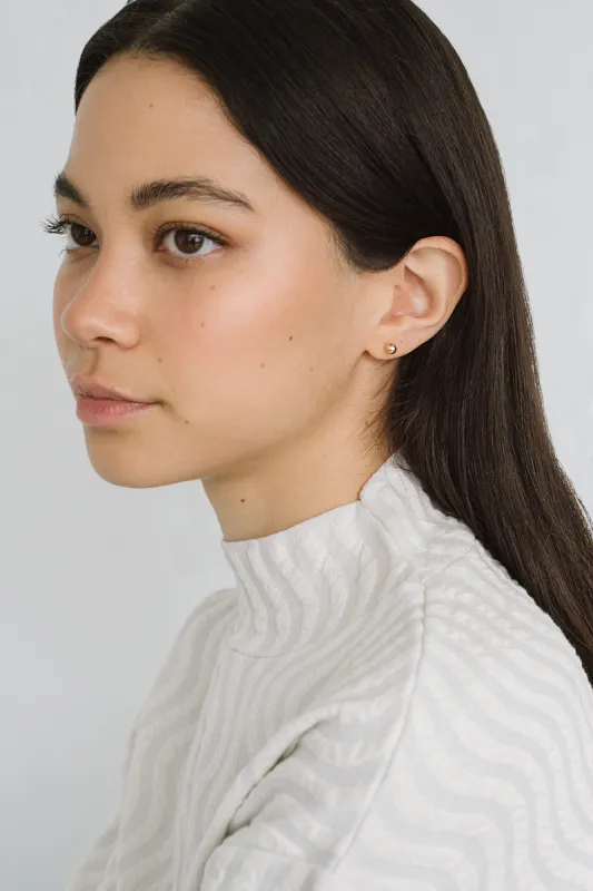 Cindy Studs, 5mm, 14K Gold made by Kara Yoo