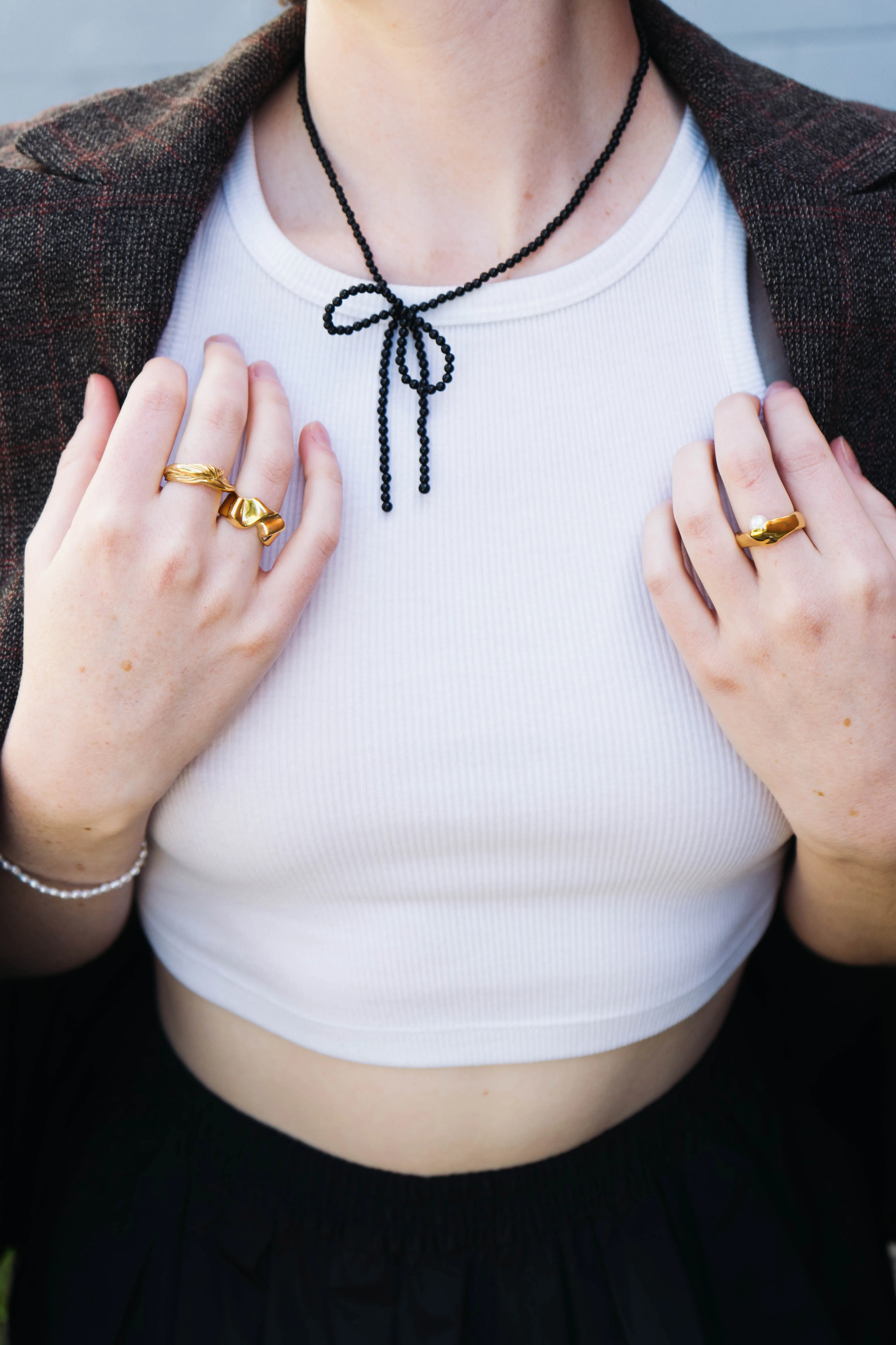 Margot Necklace, Black Agate sold by Kara Yoo product image thumbnail 5