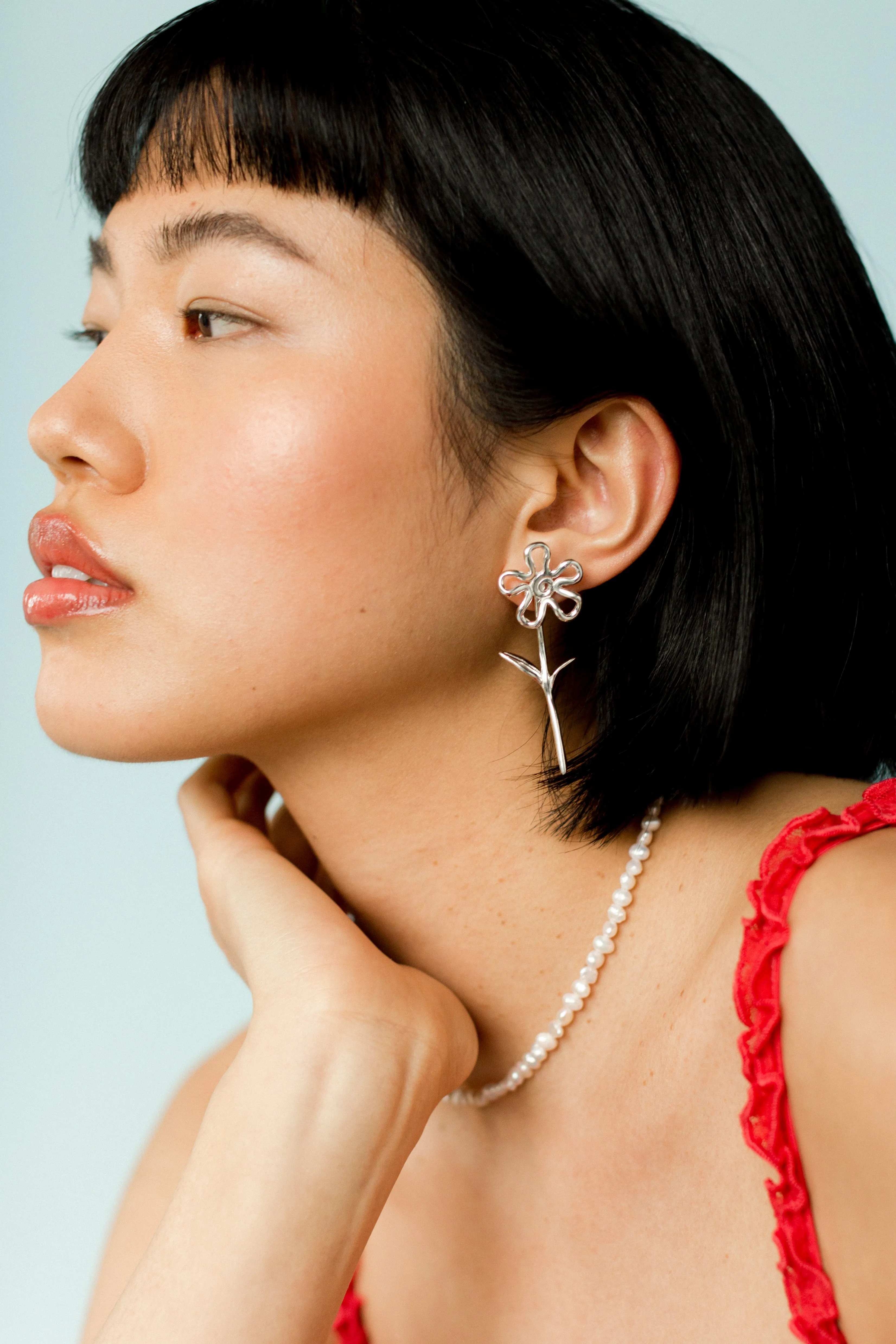 Flora Studs + Stem Earring Jacket sold by Kara Yoo product image thumbnail 3