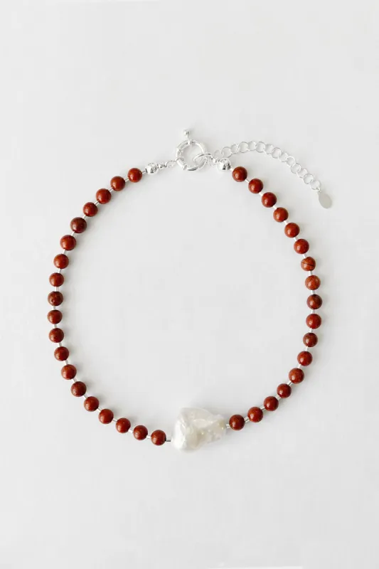 Mila II Necklace with Fireball Pearl made by Kara Yoo