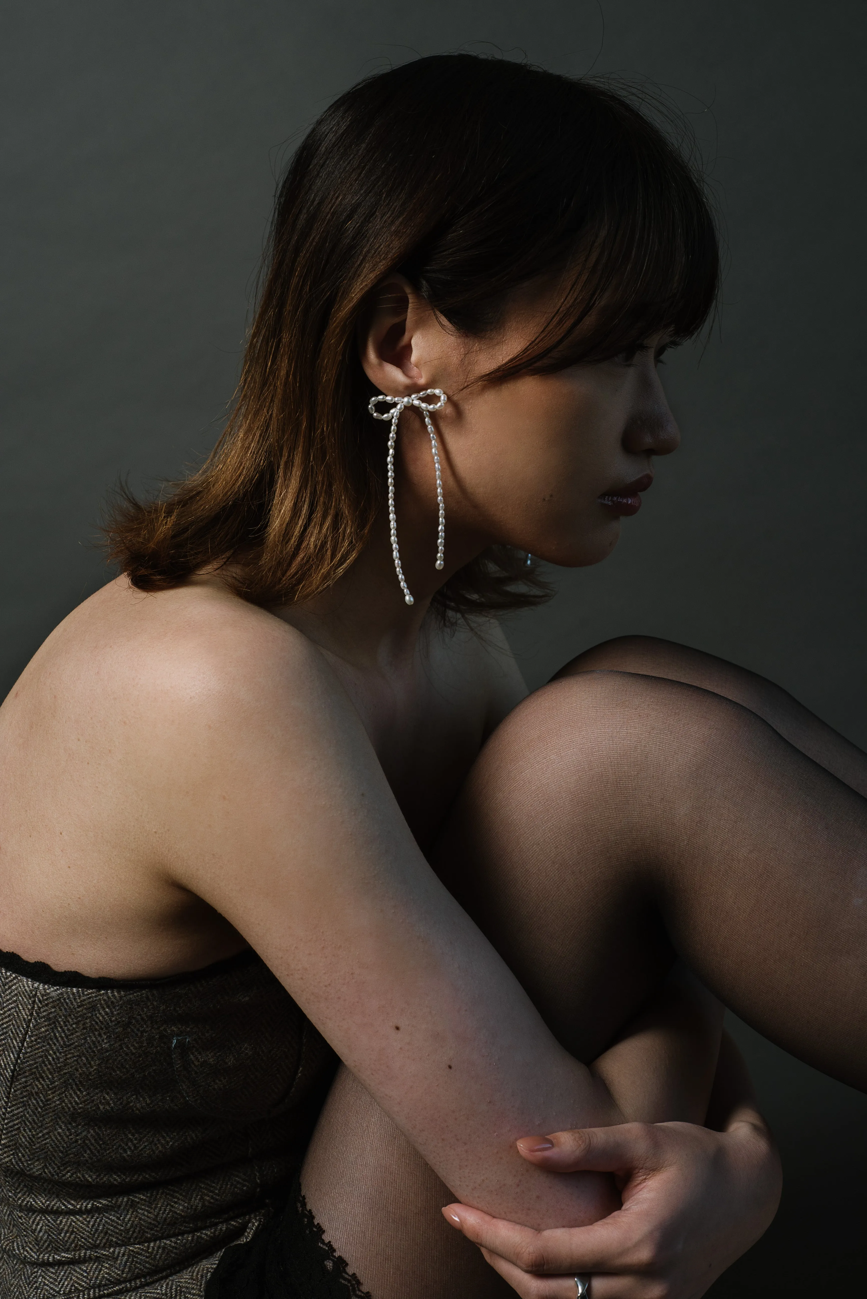 Margot Earrings, White Rice Pearl sold by Kara Yoo product image thumbnail 2