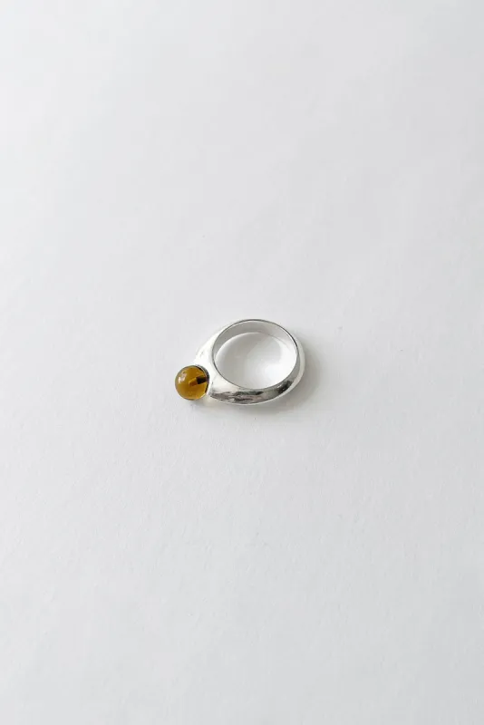 Bubble Ring - Cognac Quartz made by Kara Yoo