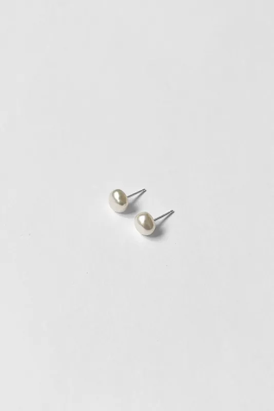 Keshi Pearl Studs, 7mm sold by Kara Yoo