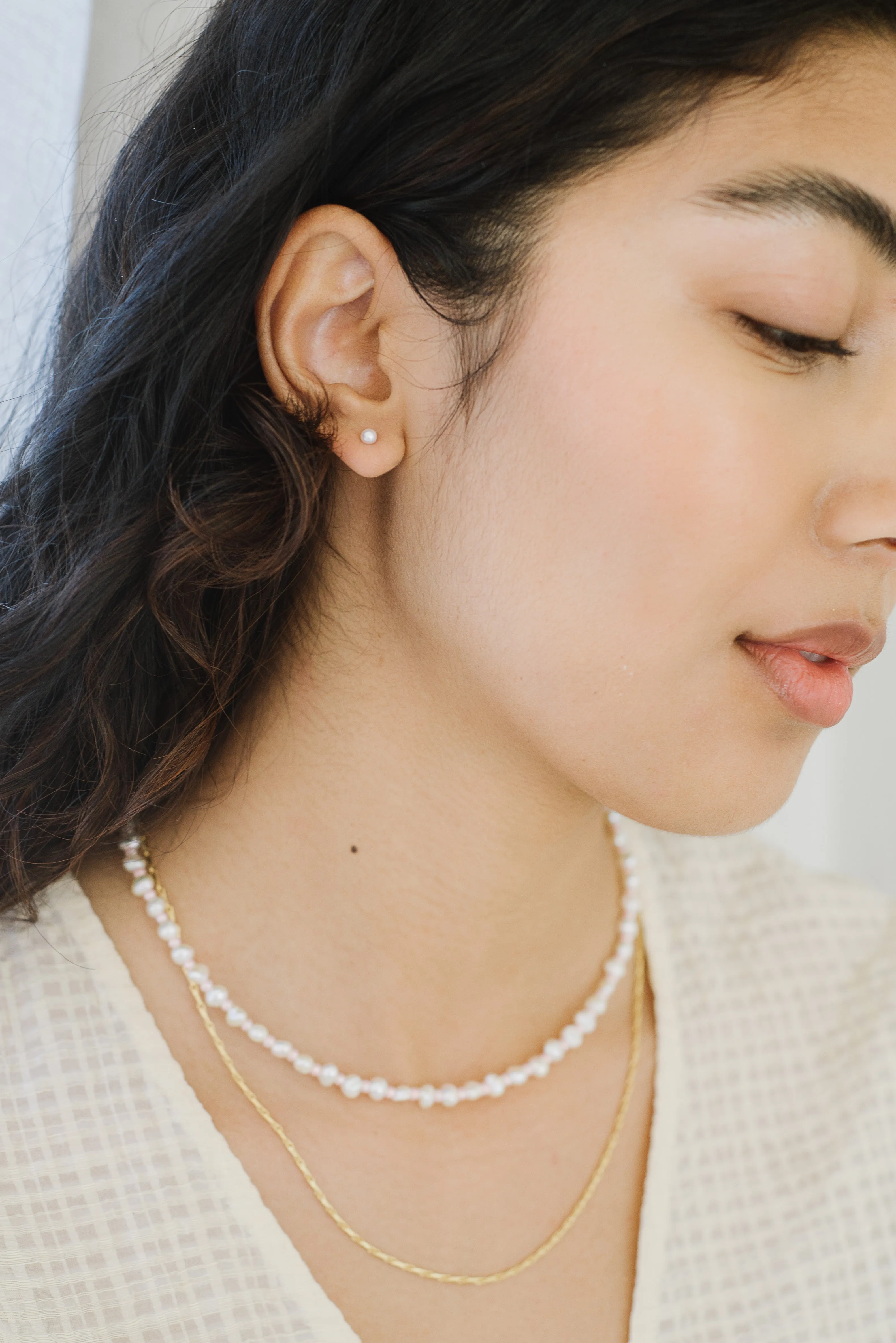 Esther Studs, Solid 14K Gold sold by Kara Yoo product image thumbnail 3