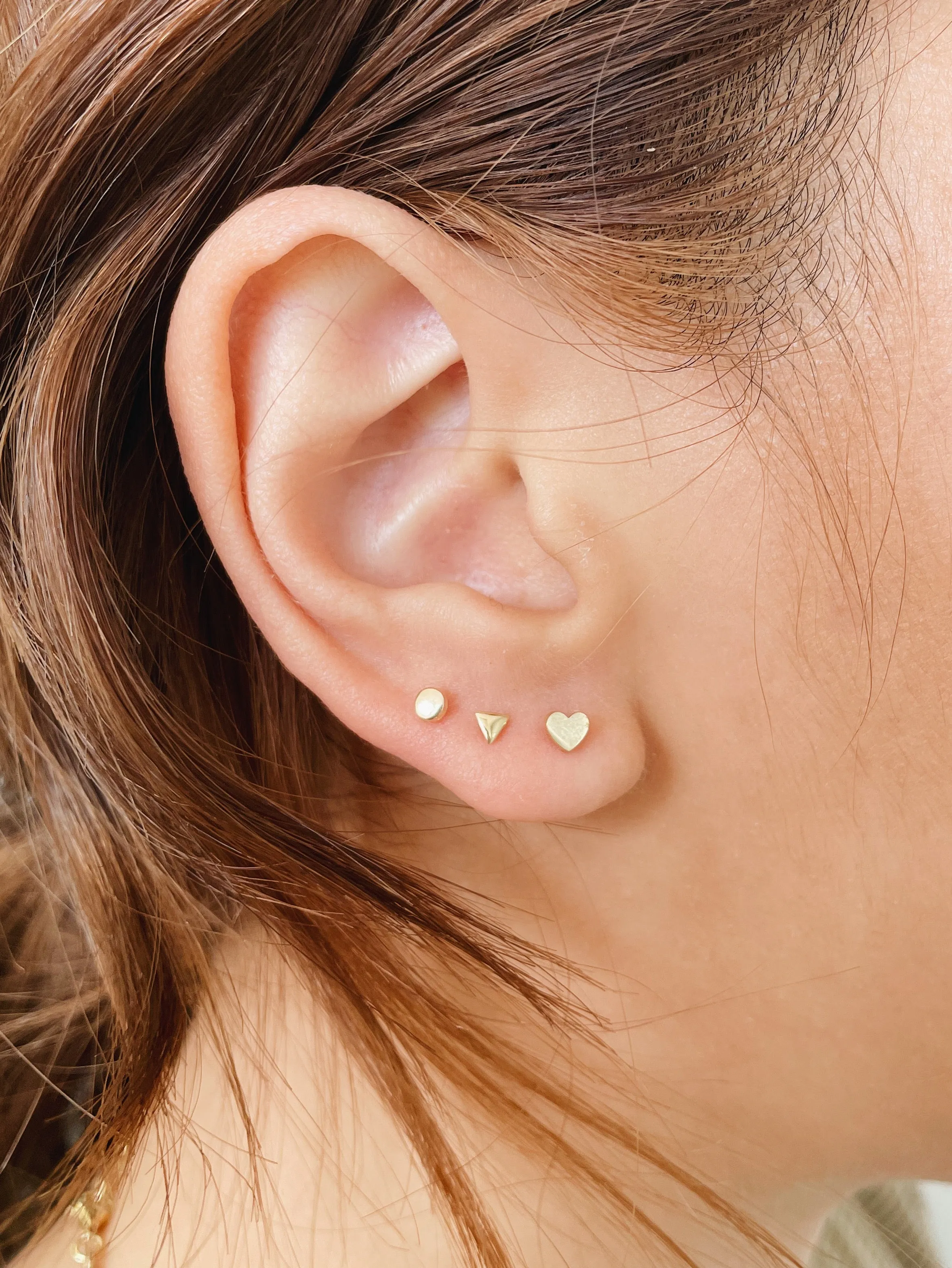 Aimee Studs, Solid 14K Gold sold by Kara Yoo product image thumbnail 4