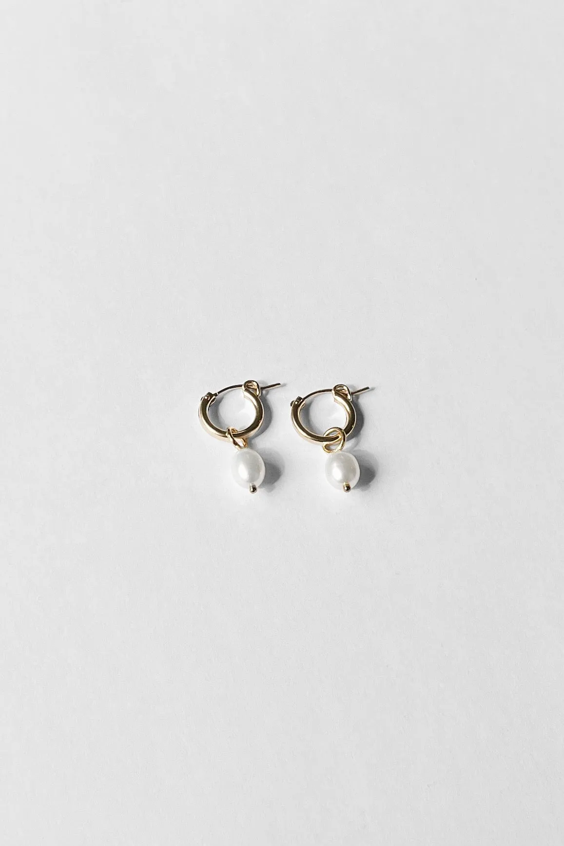 Anna Hoops + Pearl Drop Charms sold by Kara Yoo