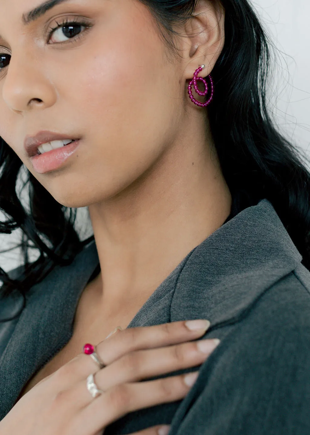 Rosa Swirl Hoops sold by Kara Yoo product image thumbnail 2