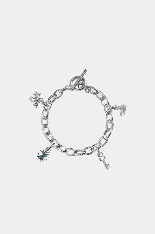 Lucy Bracelet with 4 Charms made by Kara Yoo