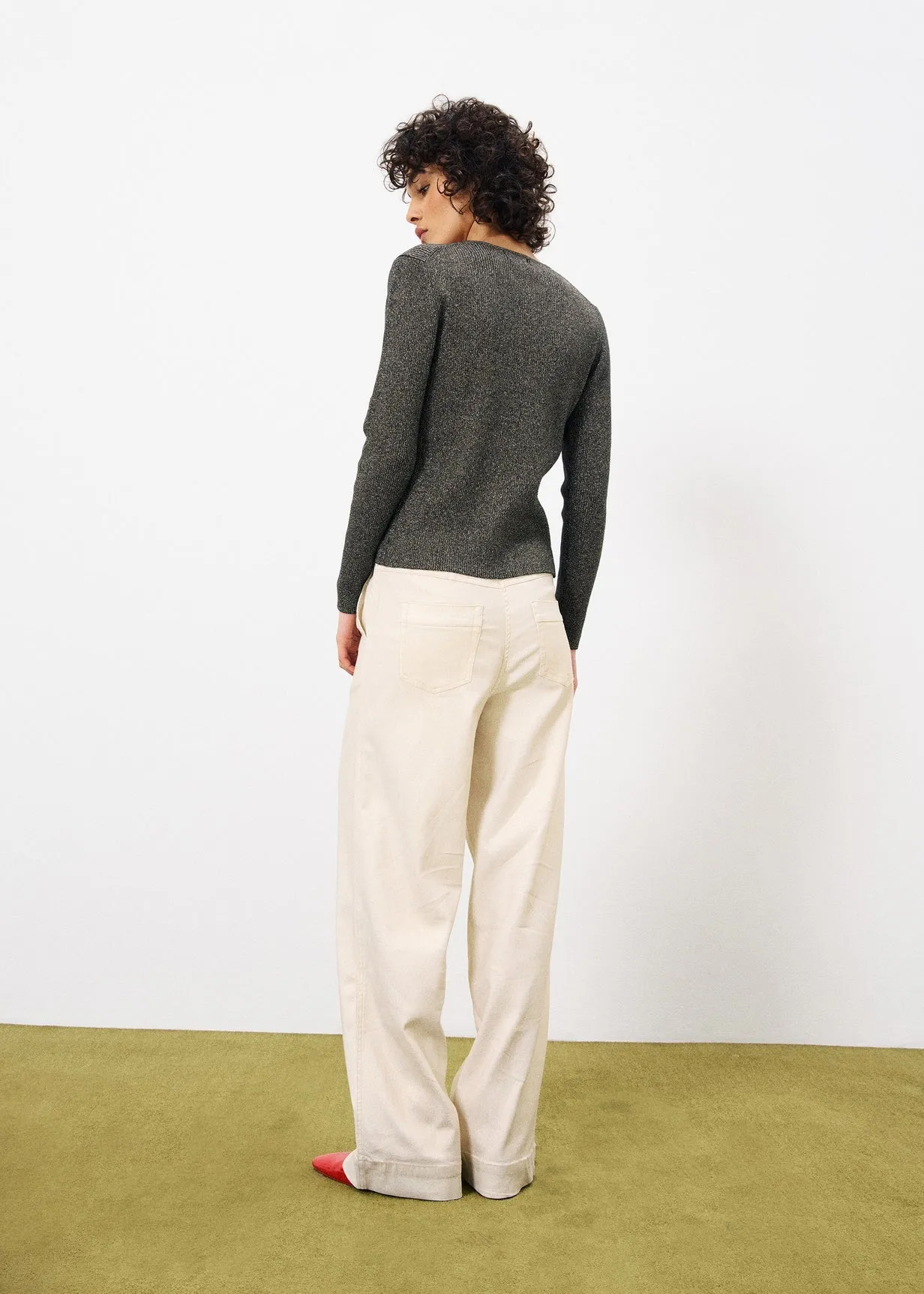 Cardigan LEELOU Noir sold by FRNCH product image thumbnail 3