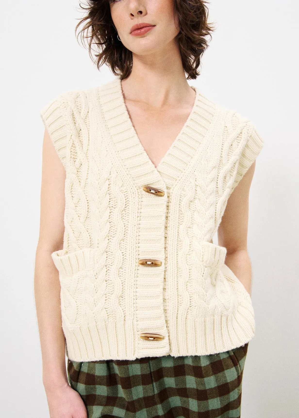 Cardigan MEDEA Creme sold by FRNCH product image thumbnail 4
