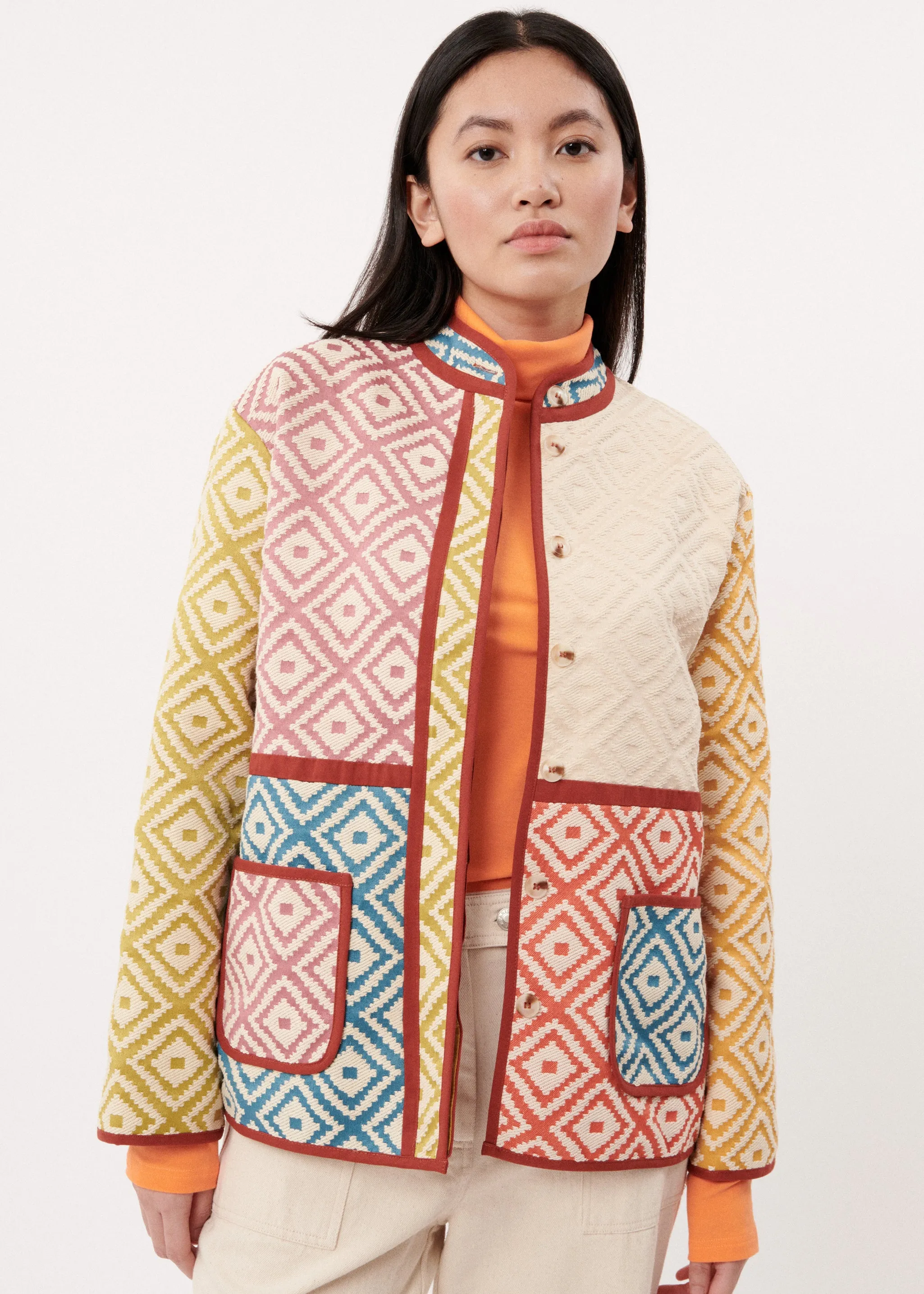 BLOUSON MARINE MULTICOLORE sold by FRNCH