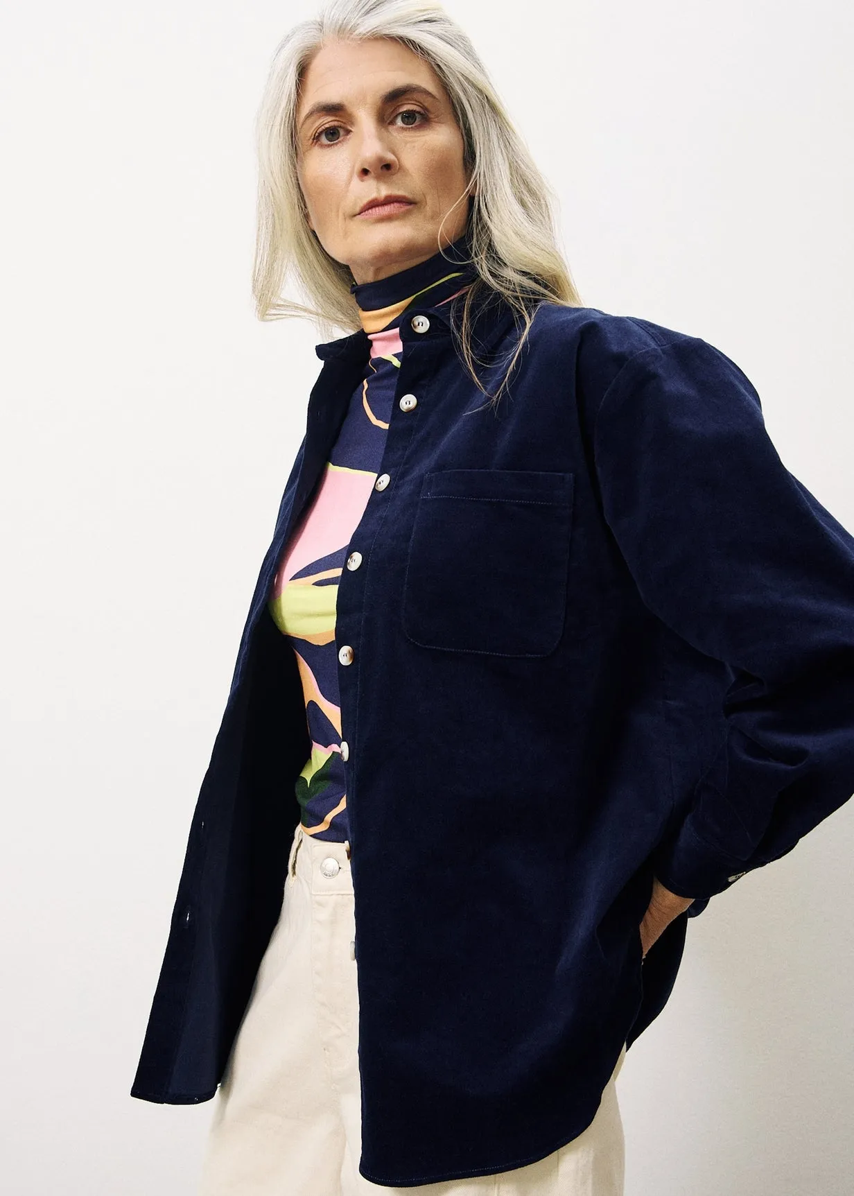 Chemise CARLA Bleu marine sold by FRNCH product image thumbnail 3