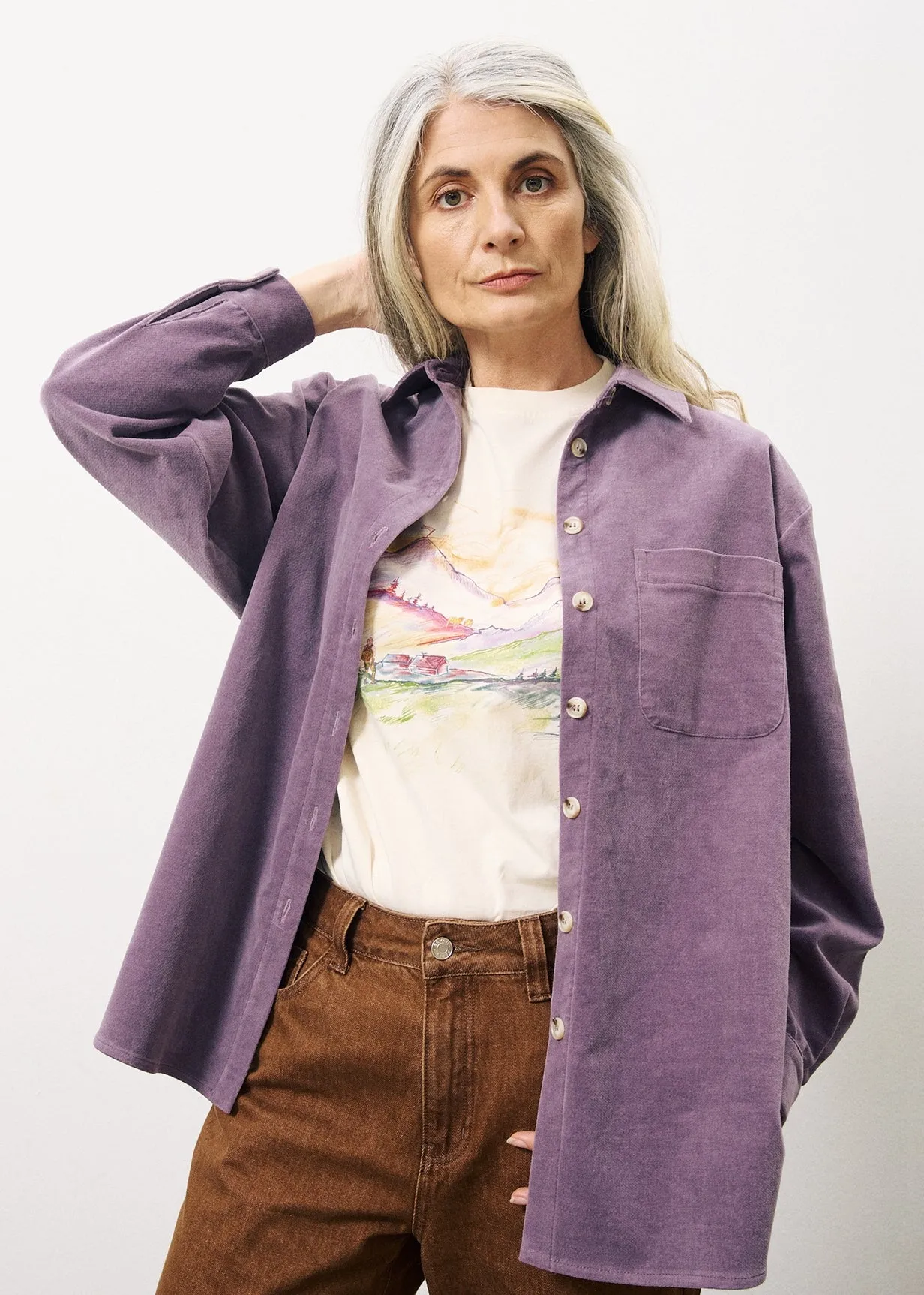 Chemise CARLA Lilas sold by FRNCH product image thumbnail 3