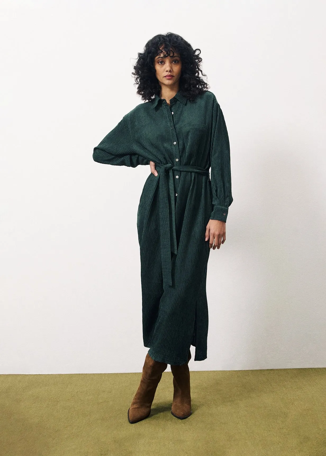 Robe CLORIS Vert foret sold by FRNCH