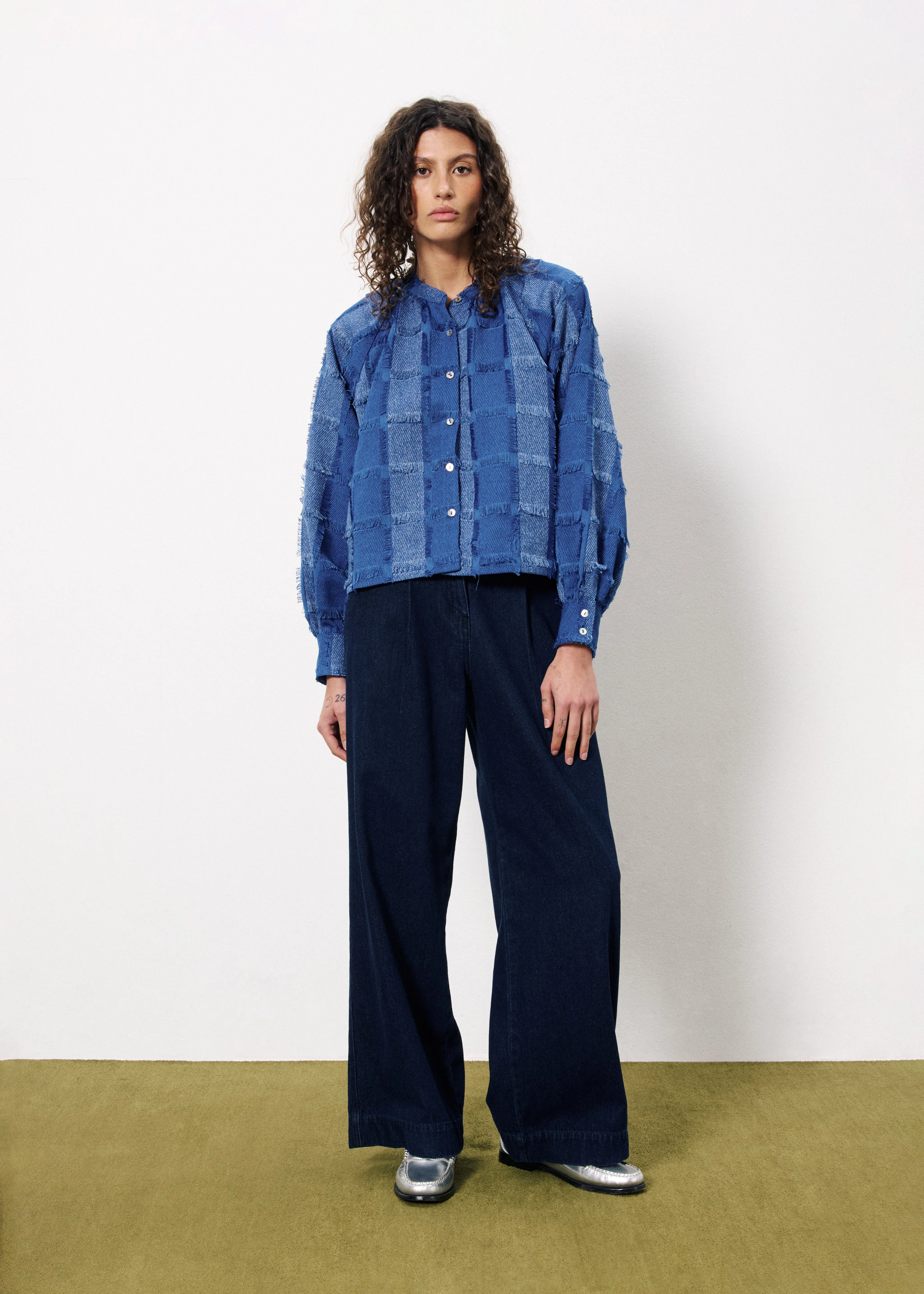 Chemise ELIANNE Bleu electrique sold by FRNCH