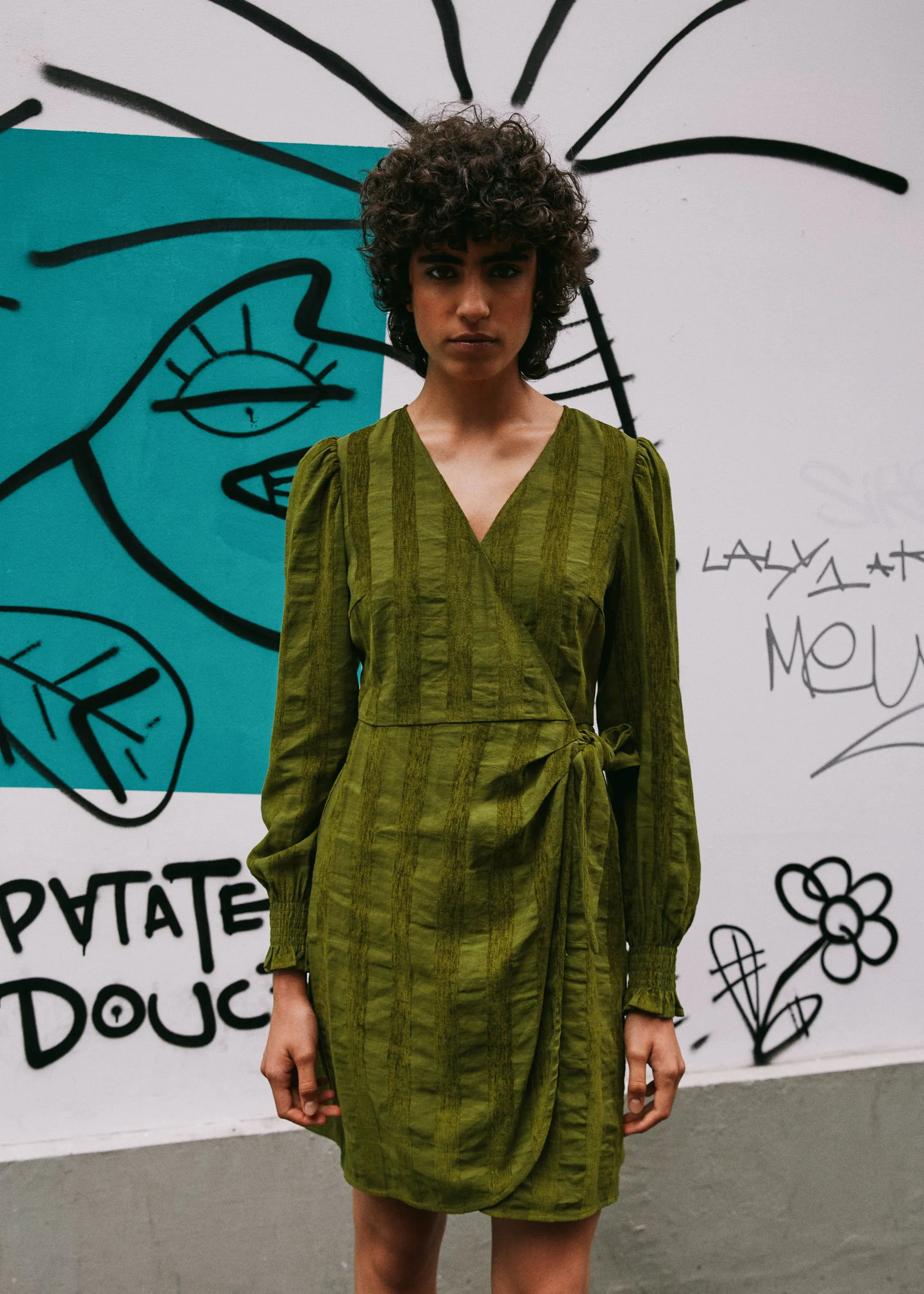 Robe CANDIDA Olive sold by FRNCH product image thumbnail 3