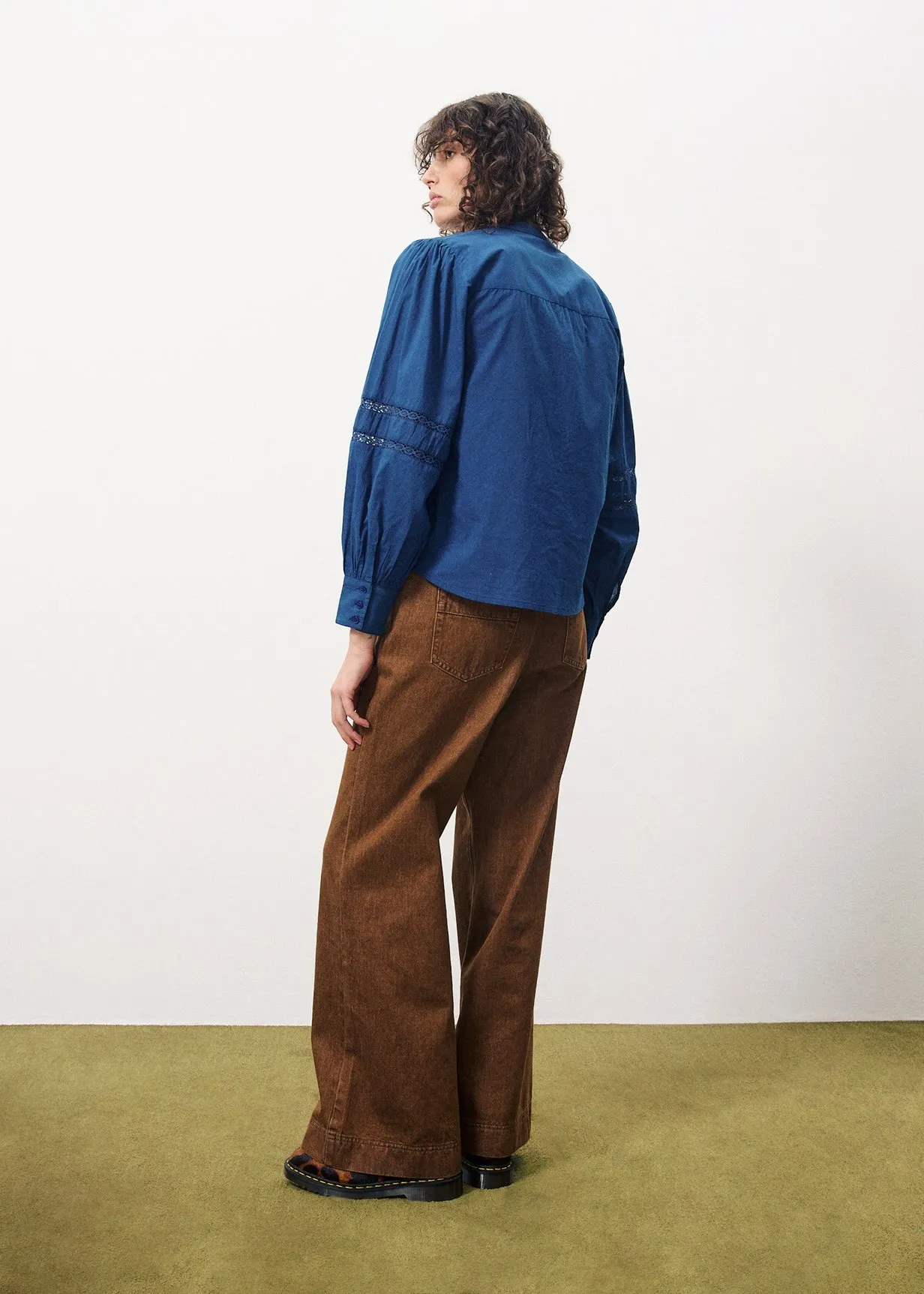 Blouse EVALEEN Bleu marine sold by FRNCH product image thumbnail 2