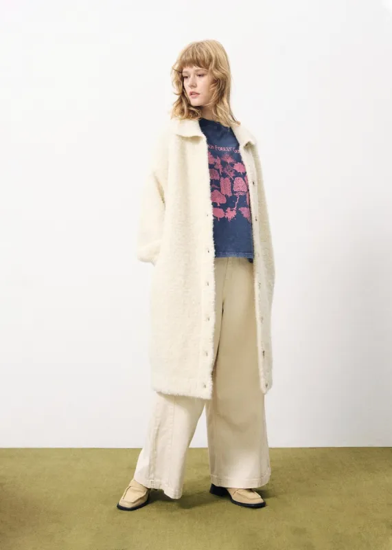 Gilet long SCHANA Creme sold by FRNCH