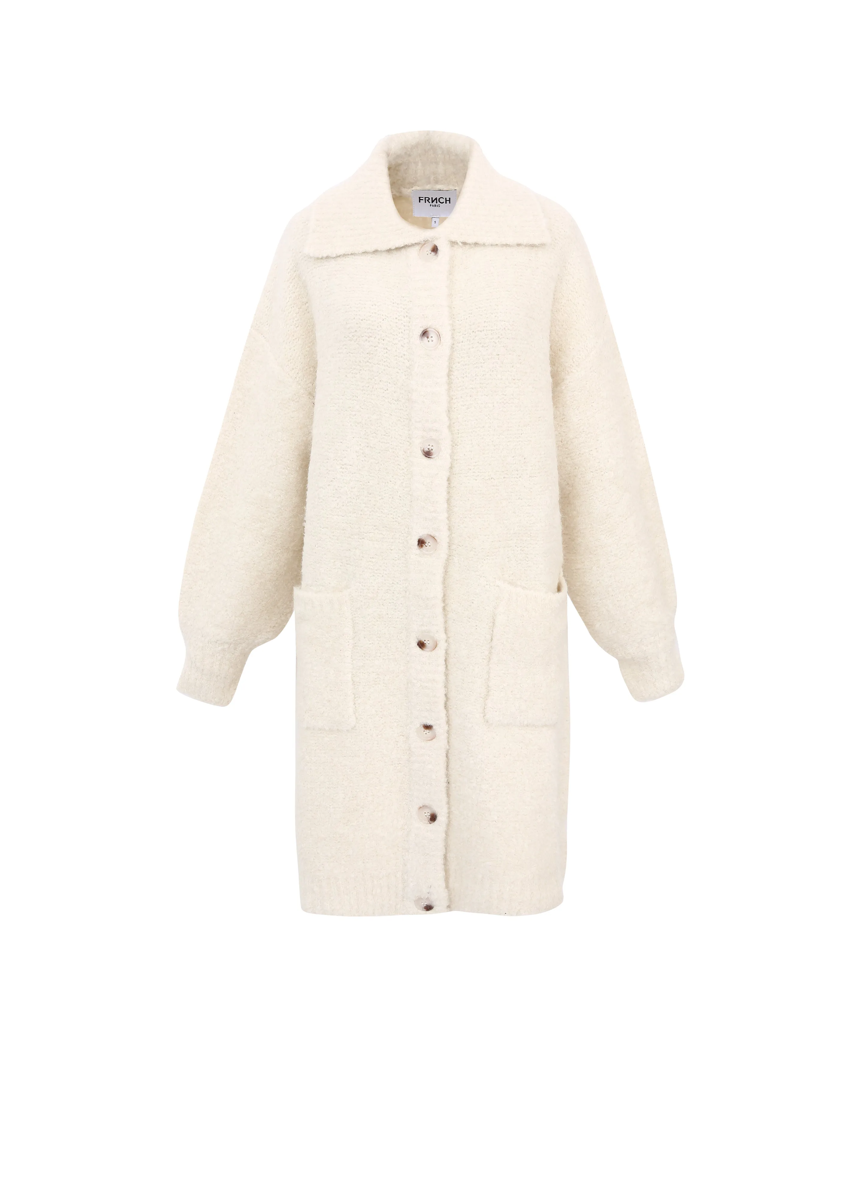 Gilet long SCHANA Creme sold by FRNCH product image thumbnail 3