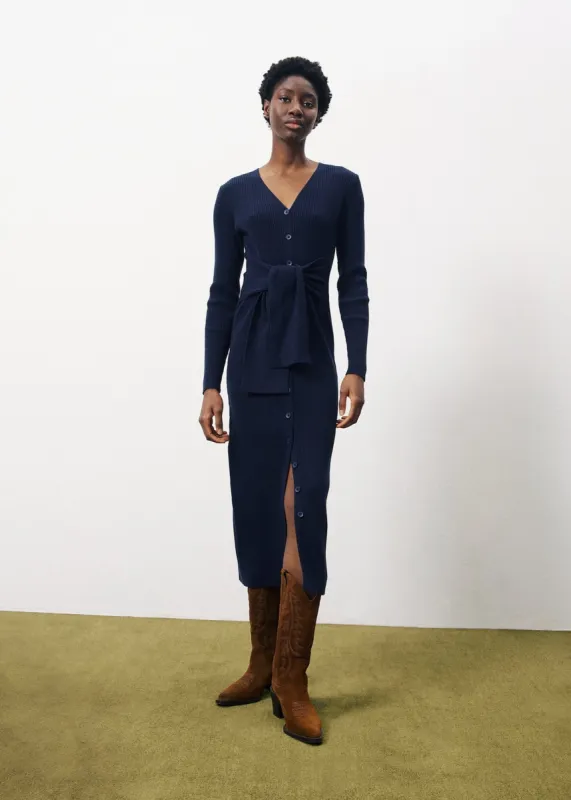 Robe MARGAUX Bleu marine sold by FRNCH