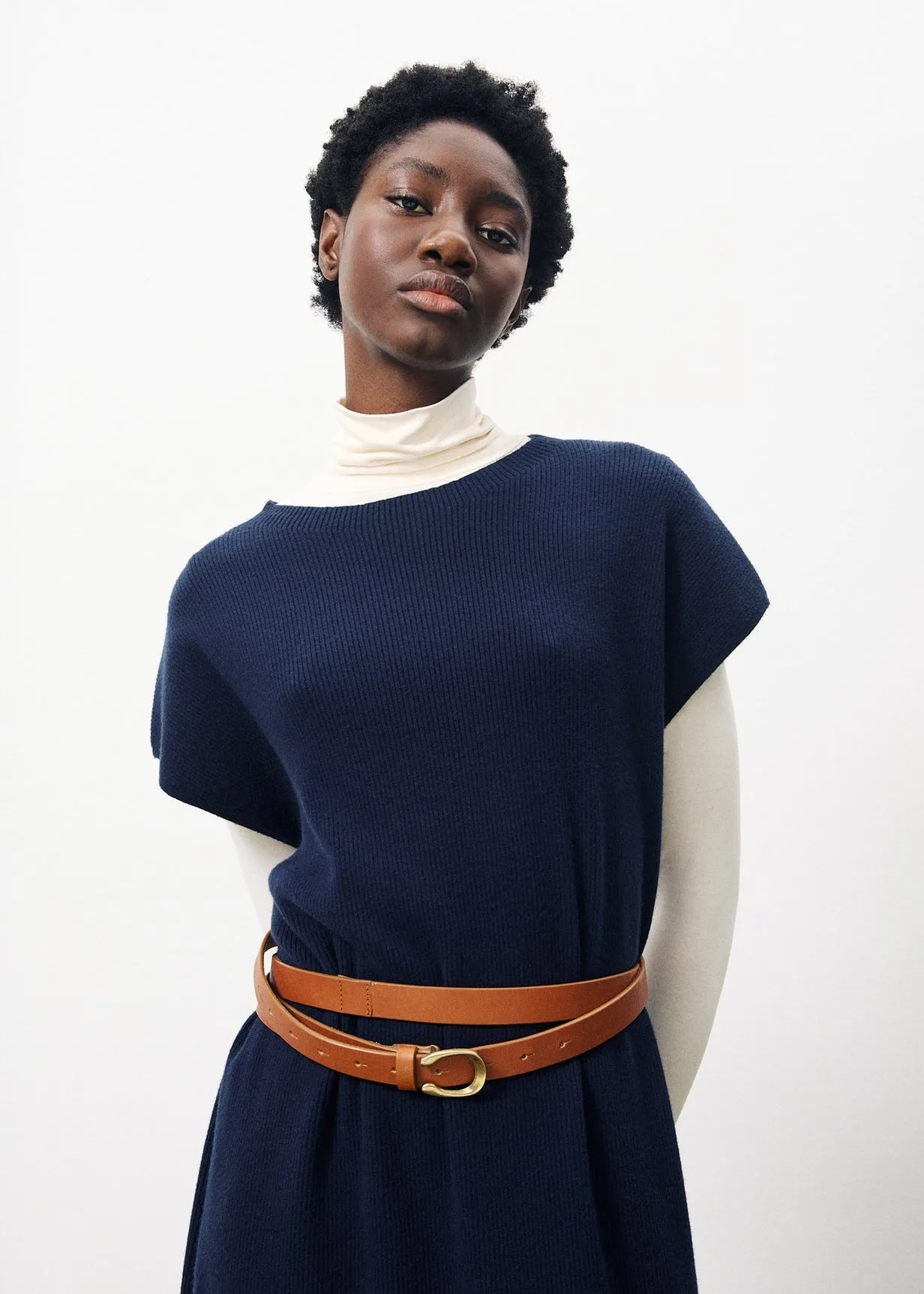 Robe NORANE Bleu marine sold by FRNCH product image thumbnail 4