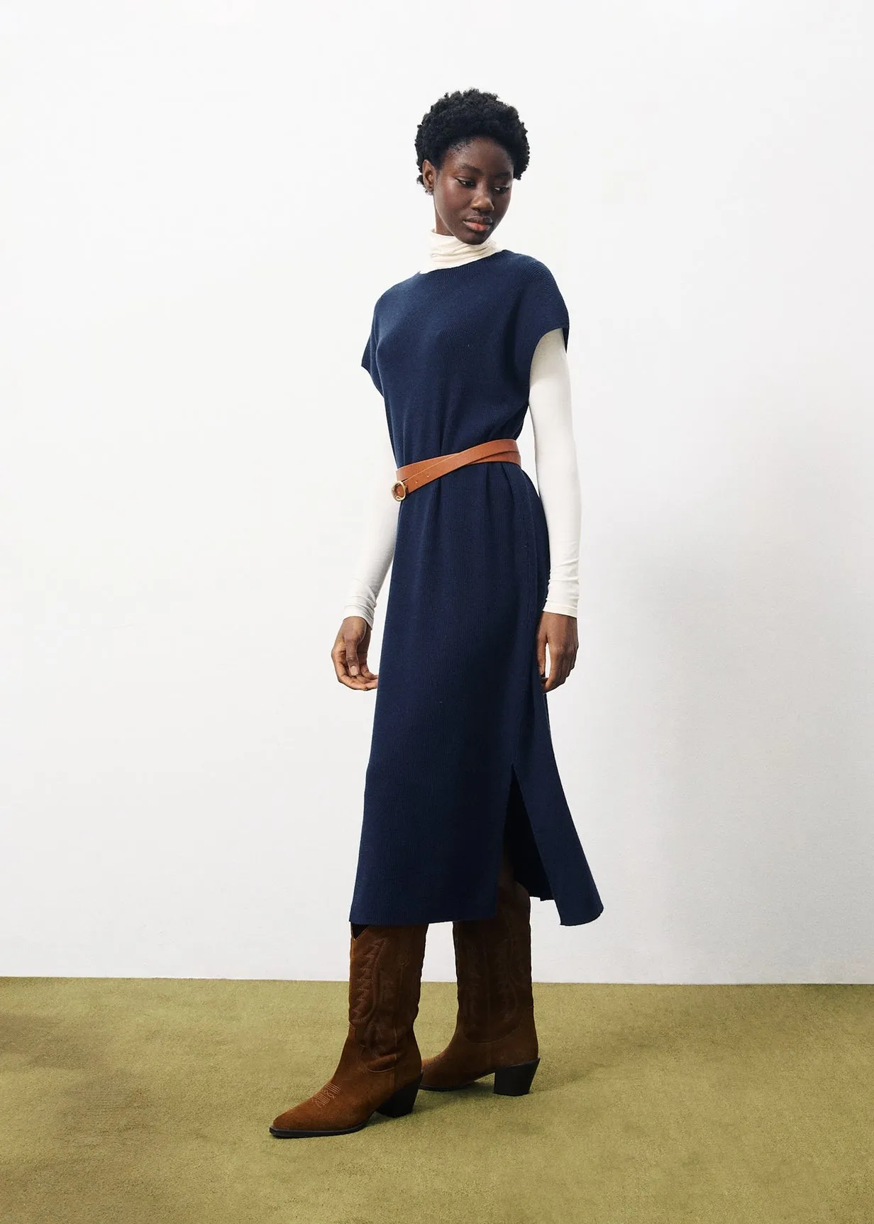 Robe NORANE Bleu marine sold by FRNCH product image thumbnail 2