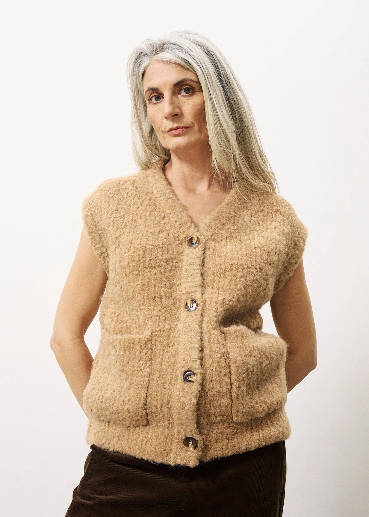 Gilet MAGALY Camel sold by FRNCH product image thumbnail 2