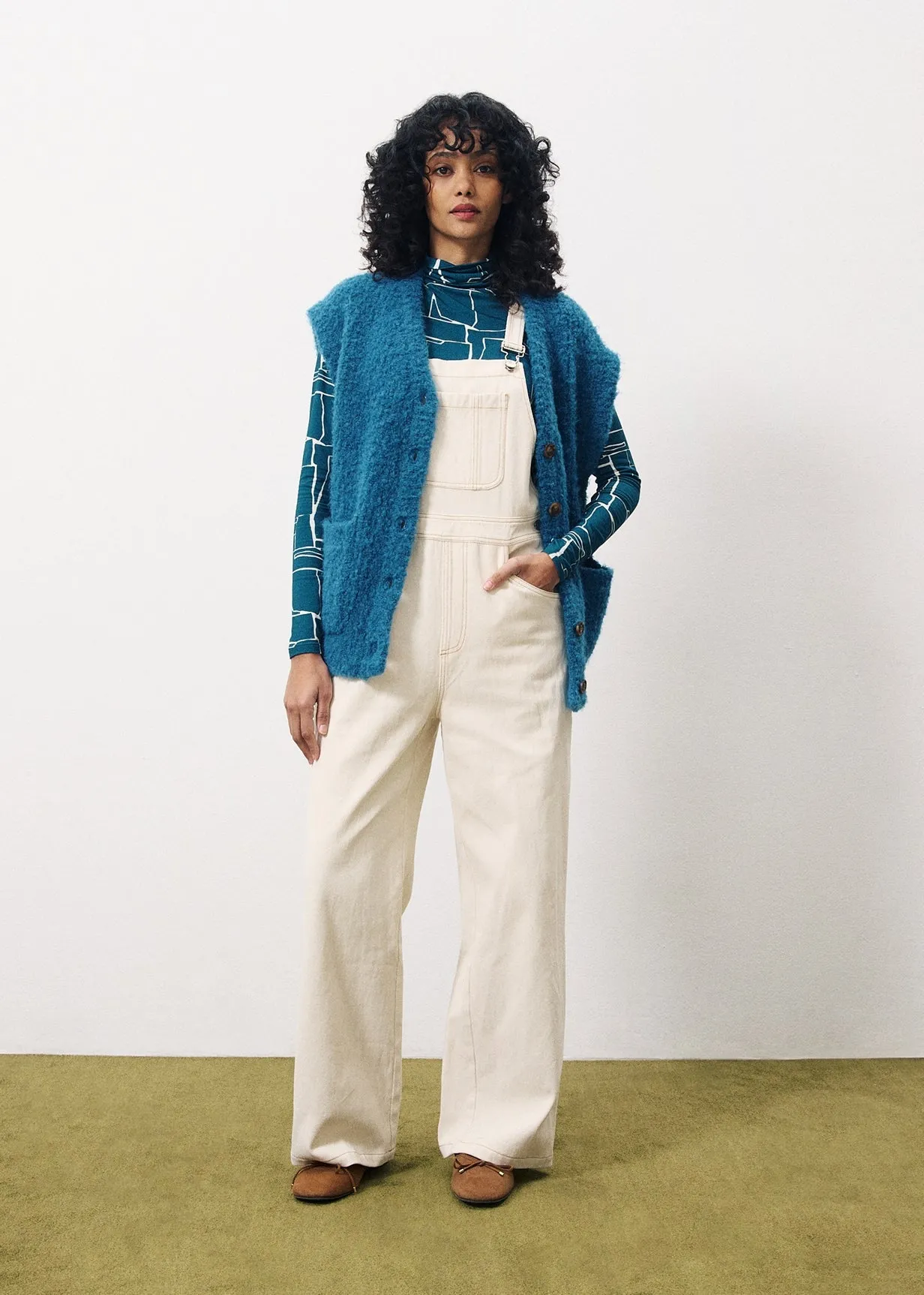 Gilet MAGALY Bleu petrole sold by FRNCH