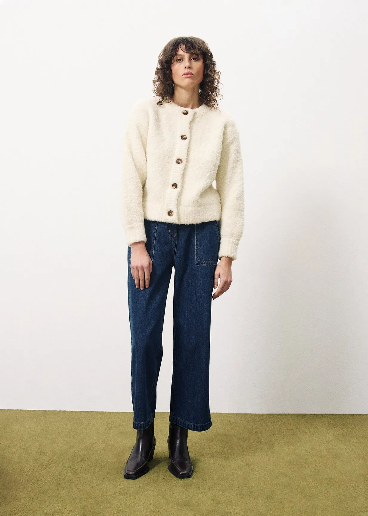 Gilet MEGANE Creme sold by FRNCH