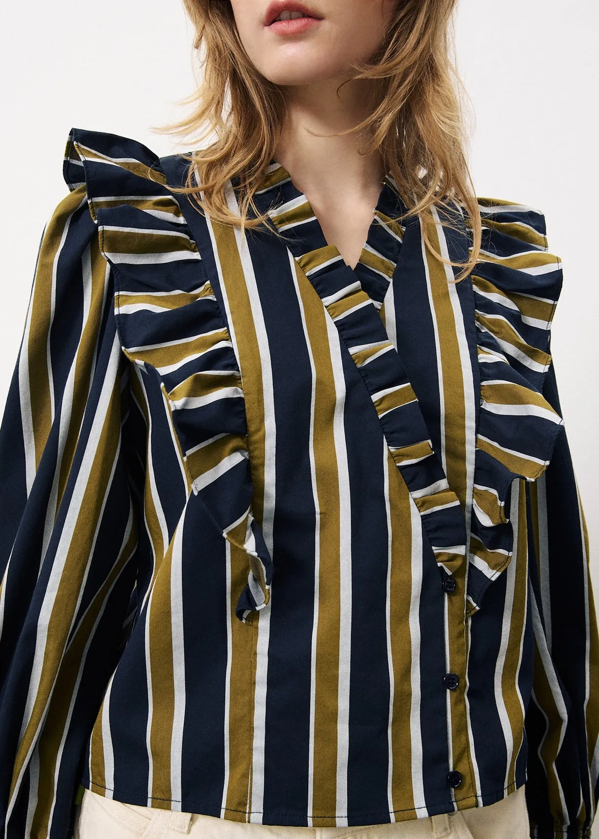 Blouse TAYA Bleu marine sold by FRNCH product image thumbnail 4