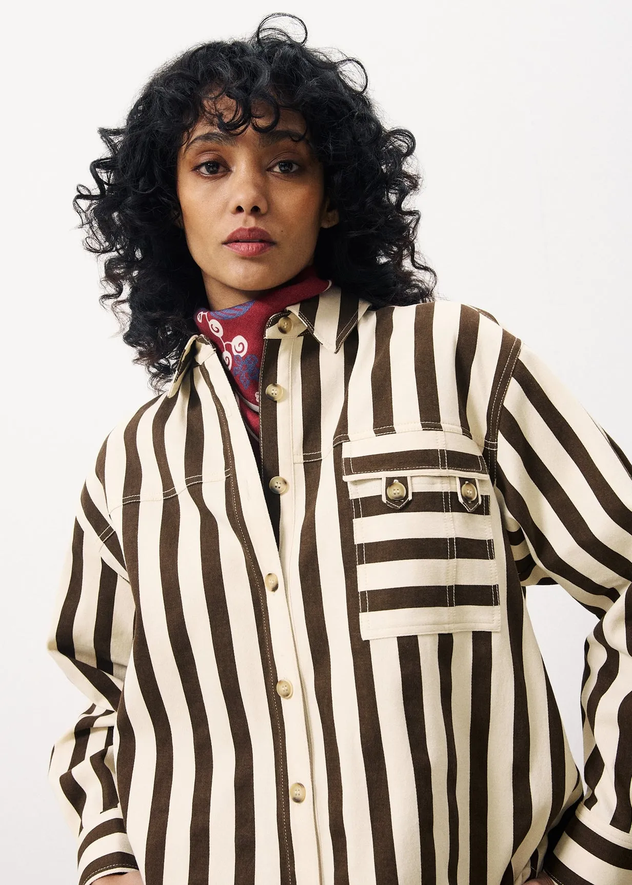 Chemise EDITA Chocolat sold by FRNCH product image thumbnail 3