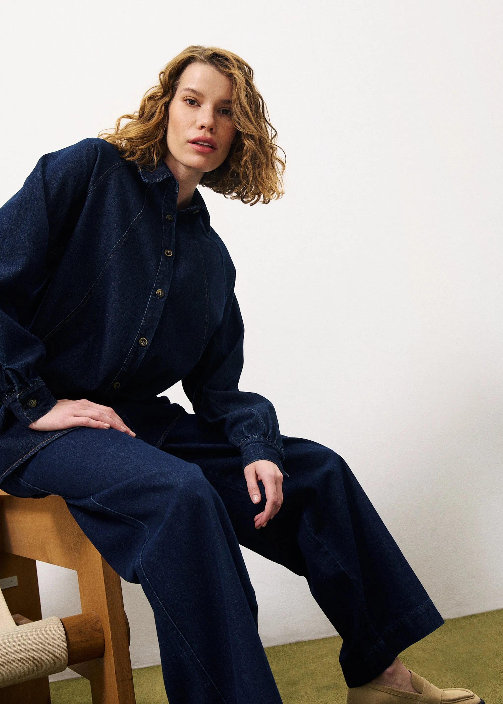 Chemise CALEEN Bleu marine sold by FRNCH product image thumbnail 3