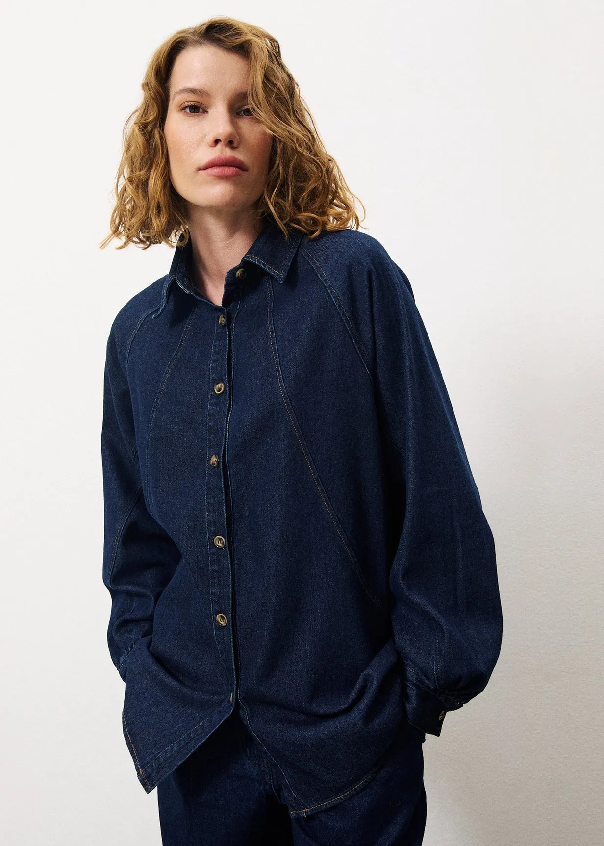 Chemise CALEEN Bleu marine sold by FRNCH