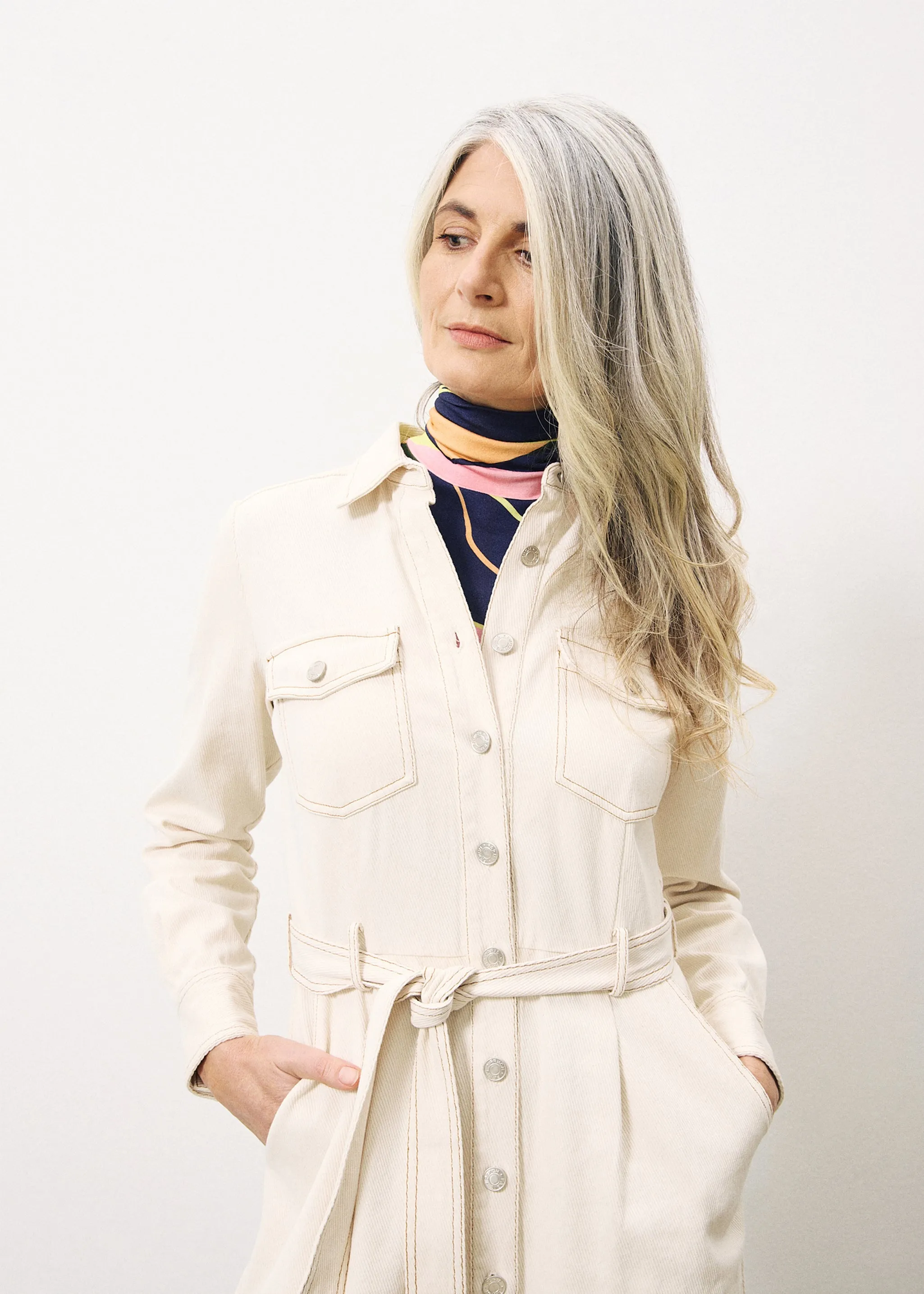 Robe CLOTILDA Creme sold by FRNCH product image thumbnail 5