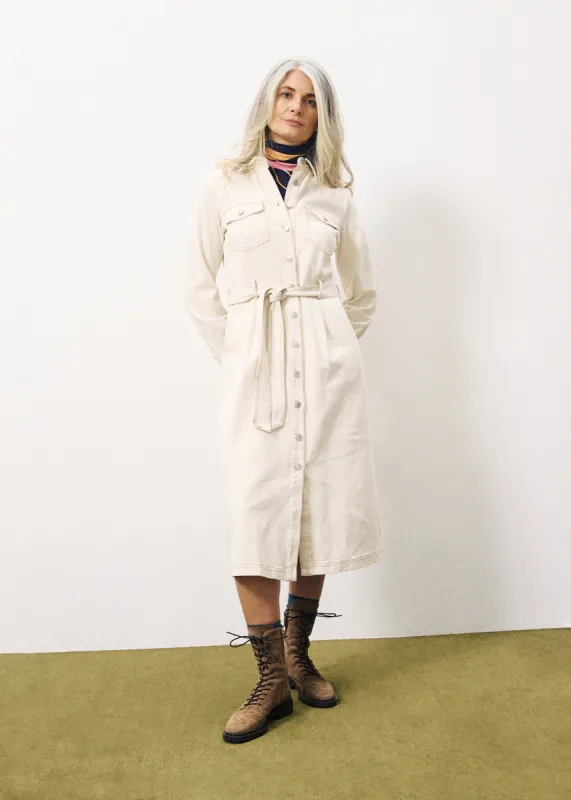 Robe CLOTILDA Creme sold by FRNCH