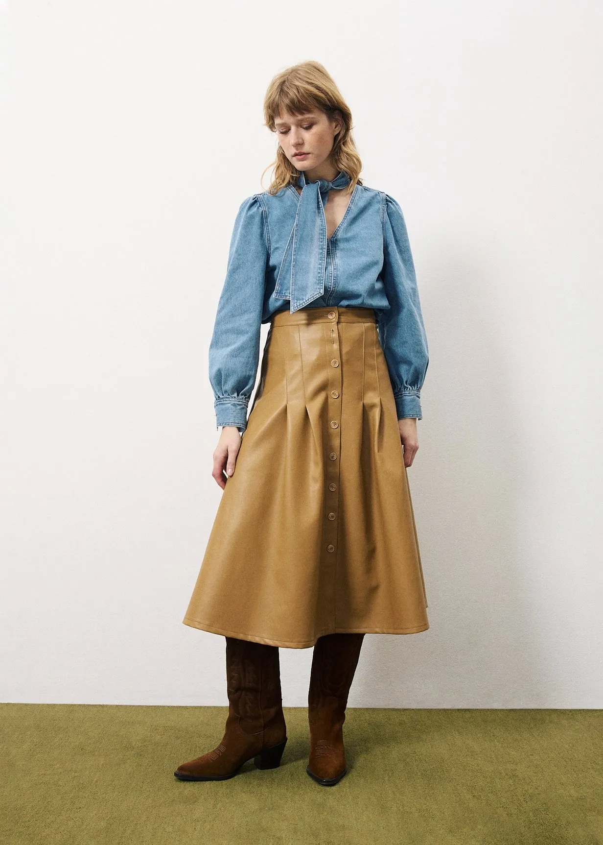 Blouse ABELONE Bleu jean sold by FRNCH product image thumbnail 2