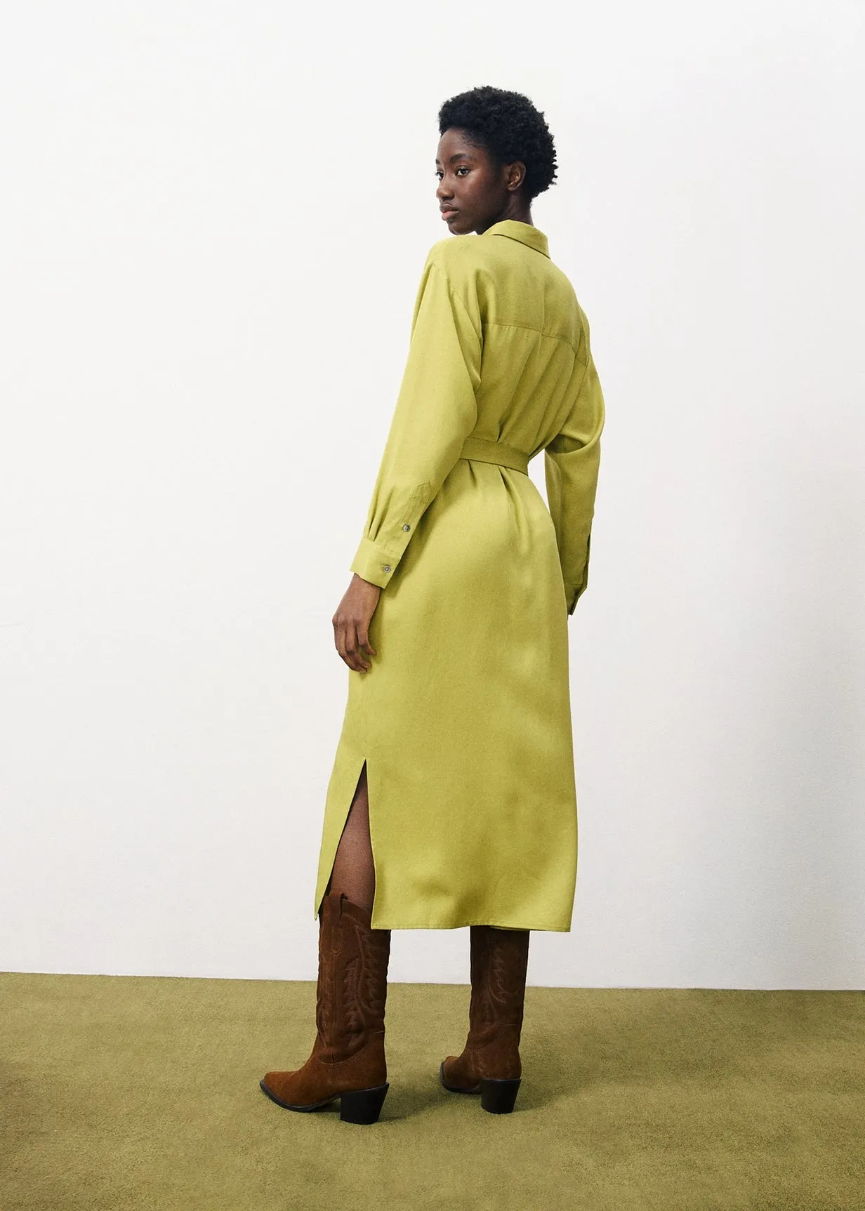 Robe ADENISSE Olive sold by FRNCH product image thumbnail 5