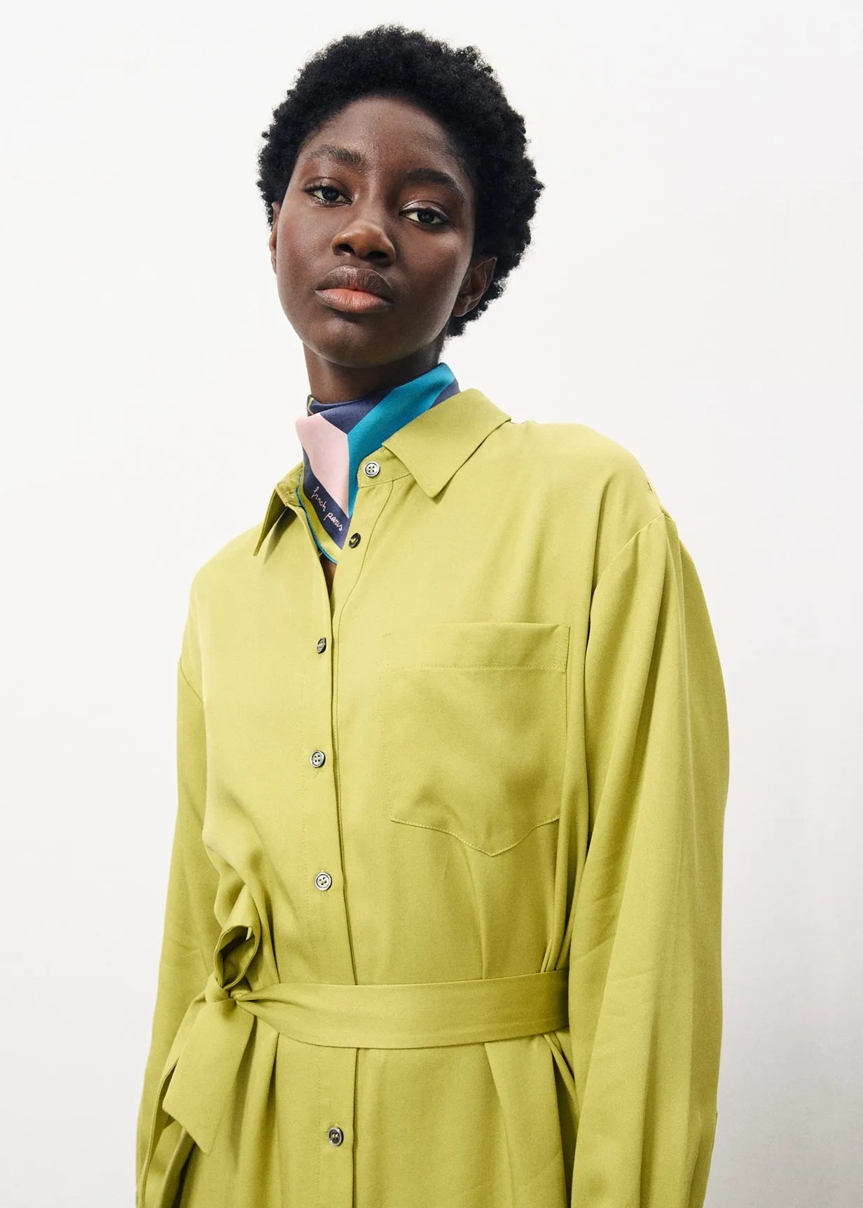 Robe ADENISSE Olive sold by FRNCH product image thumbnail 3