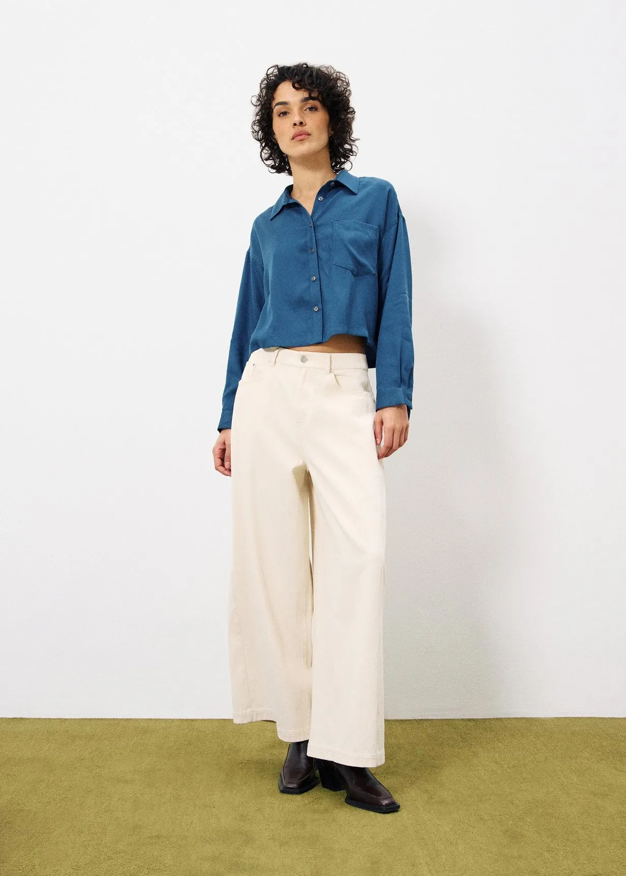 Chemise POLLY Bleu petrole sold by FRNCH